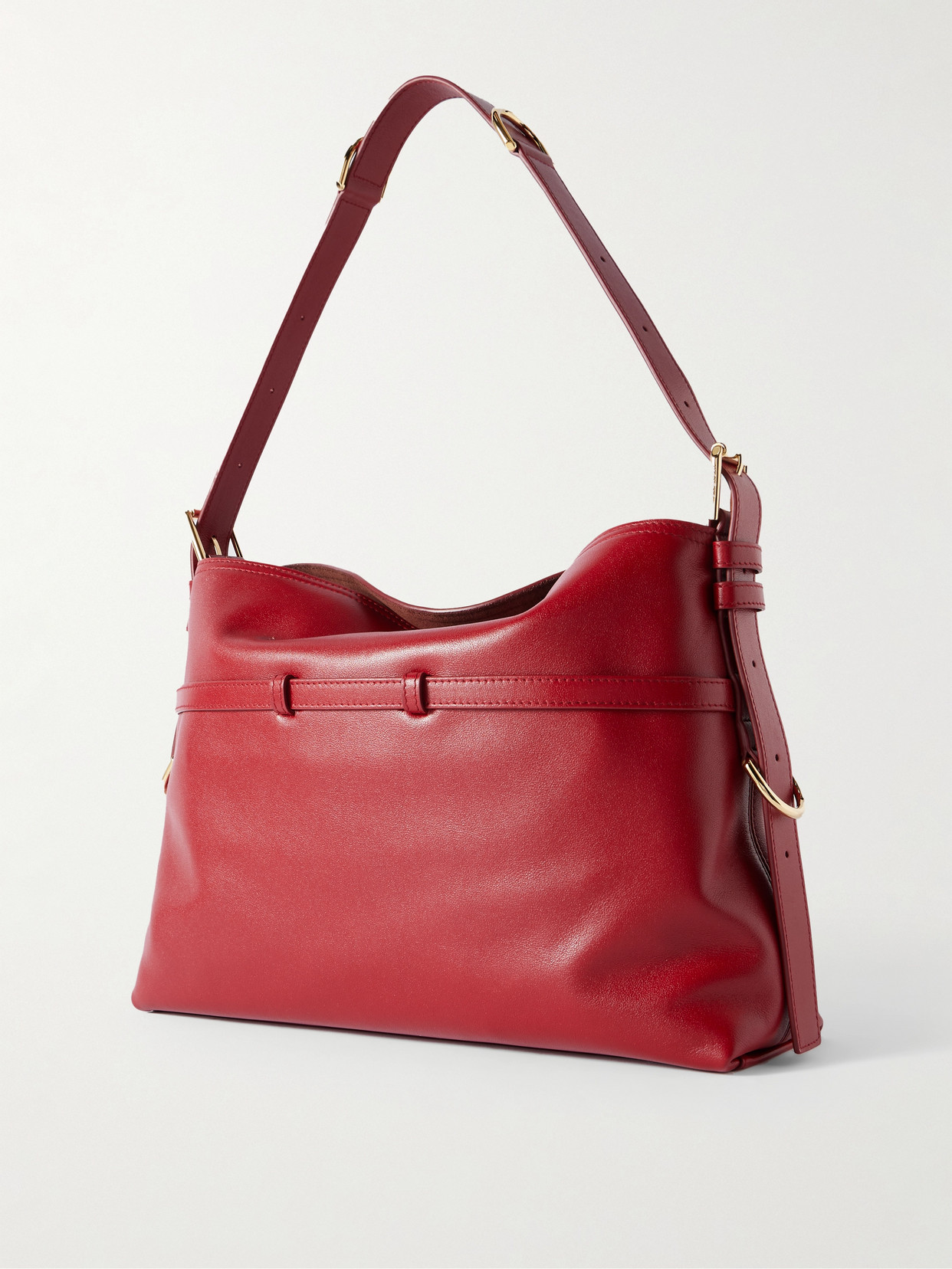 Givenchy Voyou Medium Leather Shoulder Bag In Red