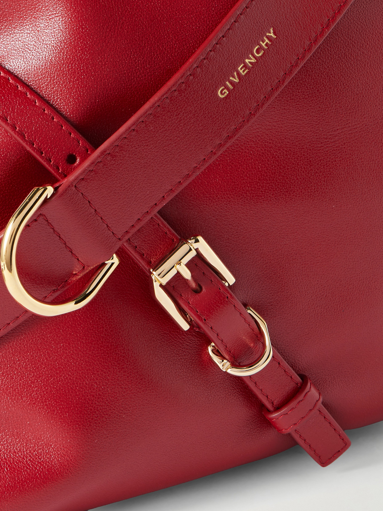 Givenchy Voyou Medium Leather Shoulder Bag In Red
