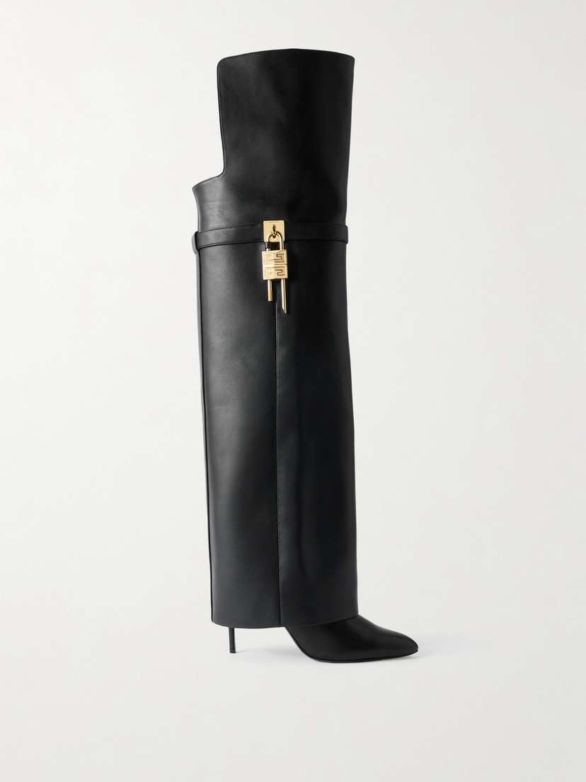 Givenchy Shark Lock Leather Over-the-knee Boots
