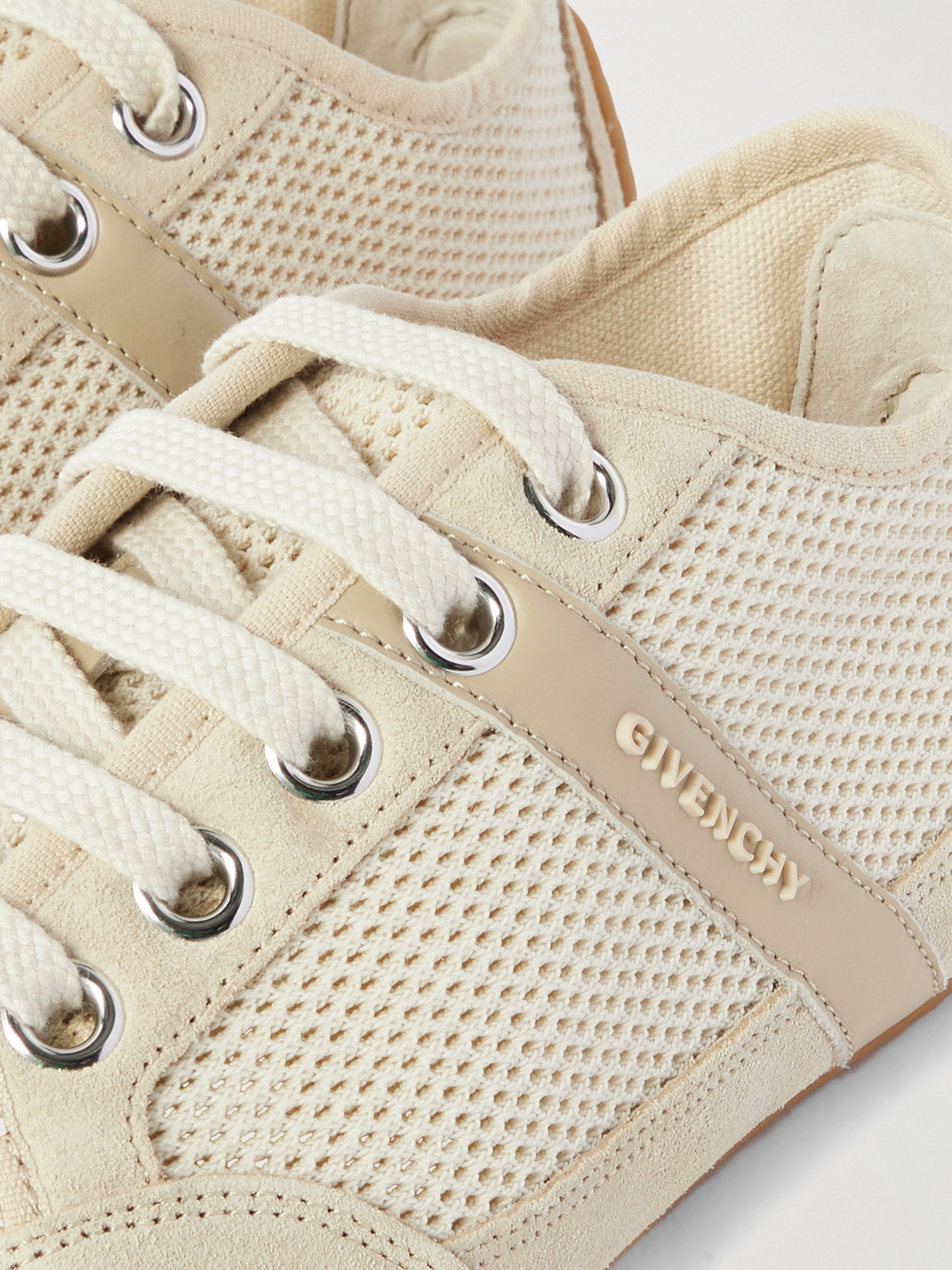Givenchy Leather And Suede-trimmed Mesh Sneakers