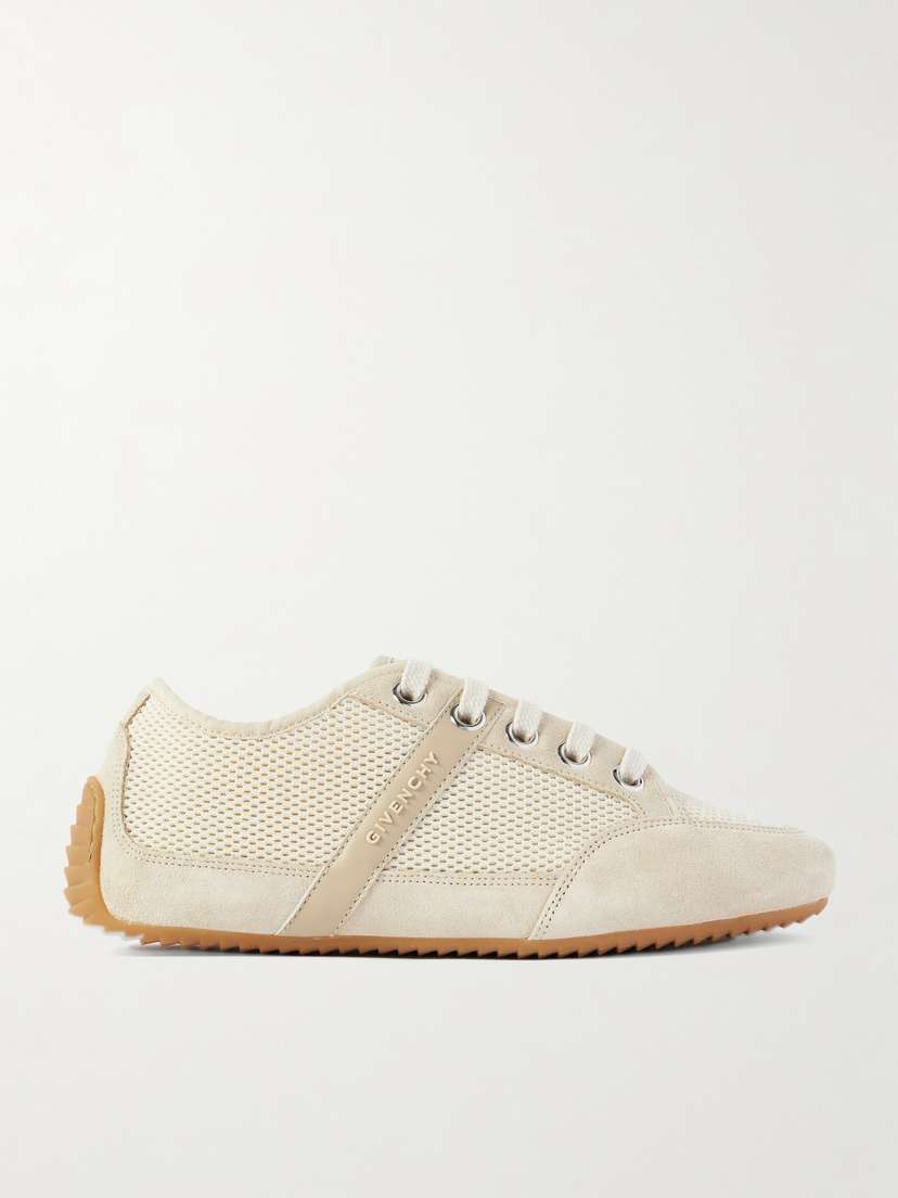 Givenchy Leather And Suede-trimmed Mesh Sneakers