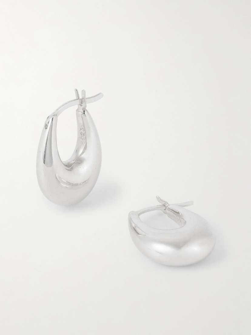 Sophie Buhai Small Etruscan Silver Hoop Earrings