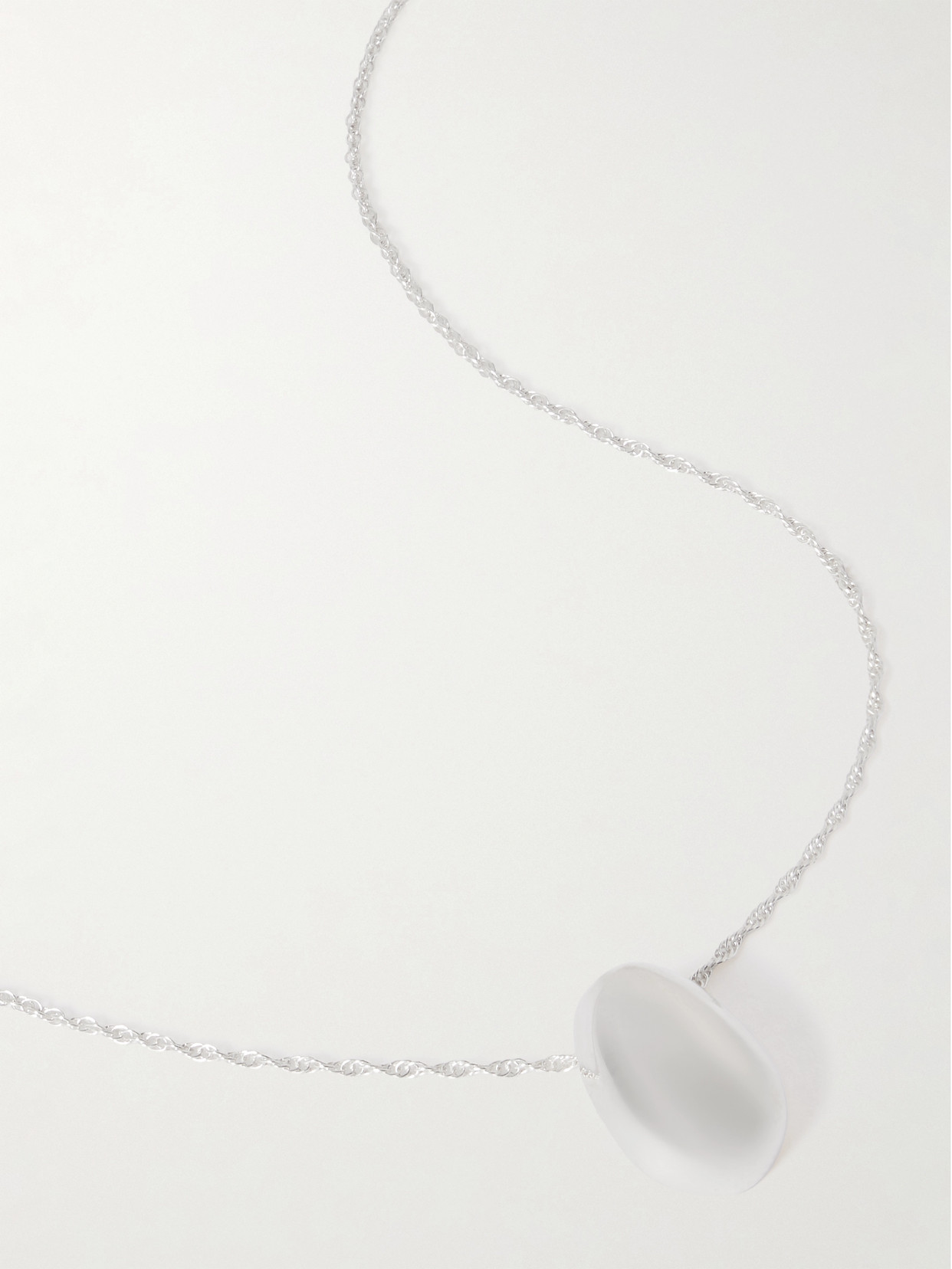 Sophie Buhai Tiny Egg Silver Necklace In Metallic