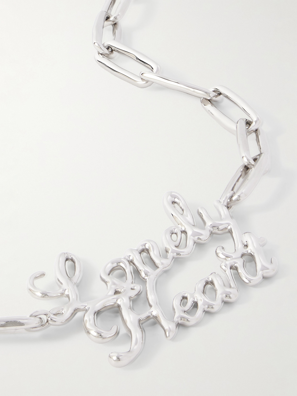 Jil Sander Lonely Heart Silver-tone Necklace