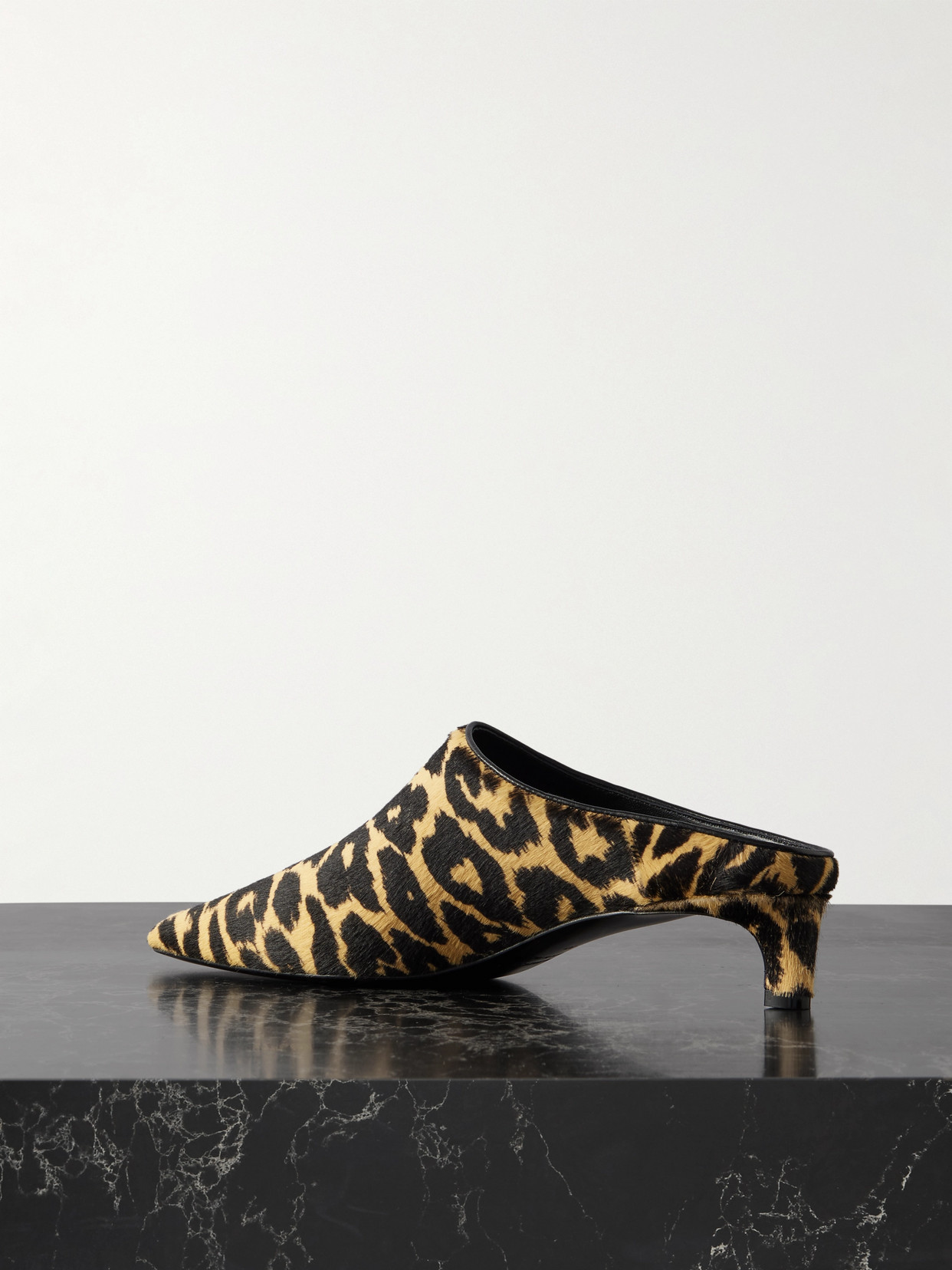 Jil Sander Leopard-print Calf Hair Mules