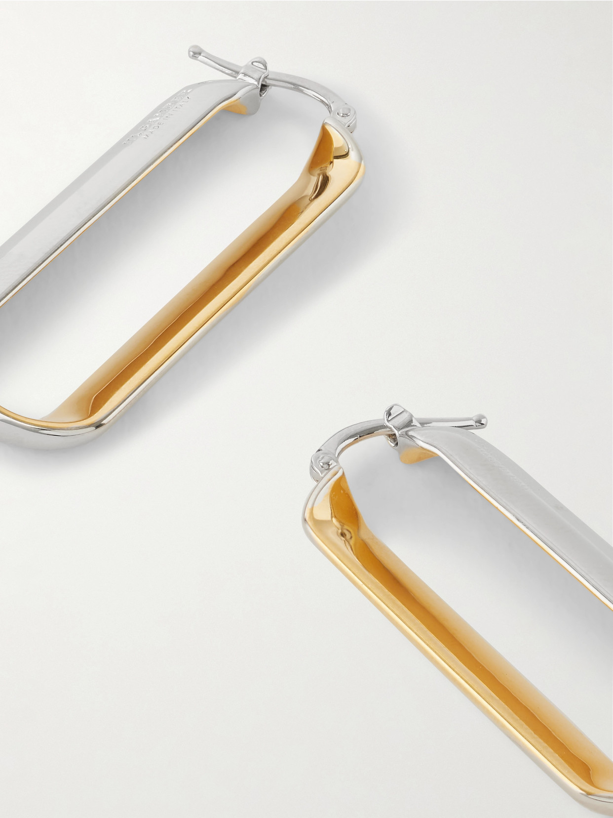 Jil Sander Silver- And Gold-tone Earrings In Metallic