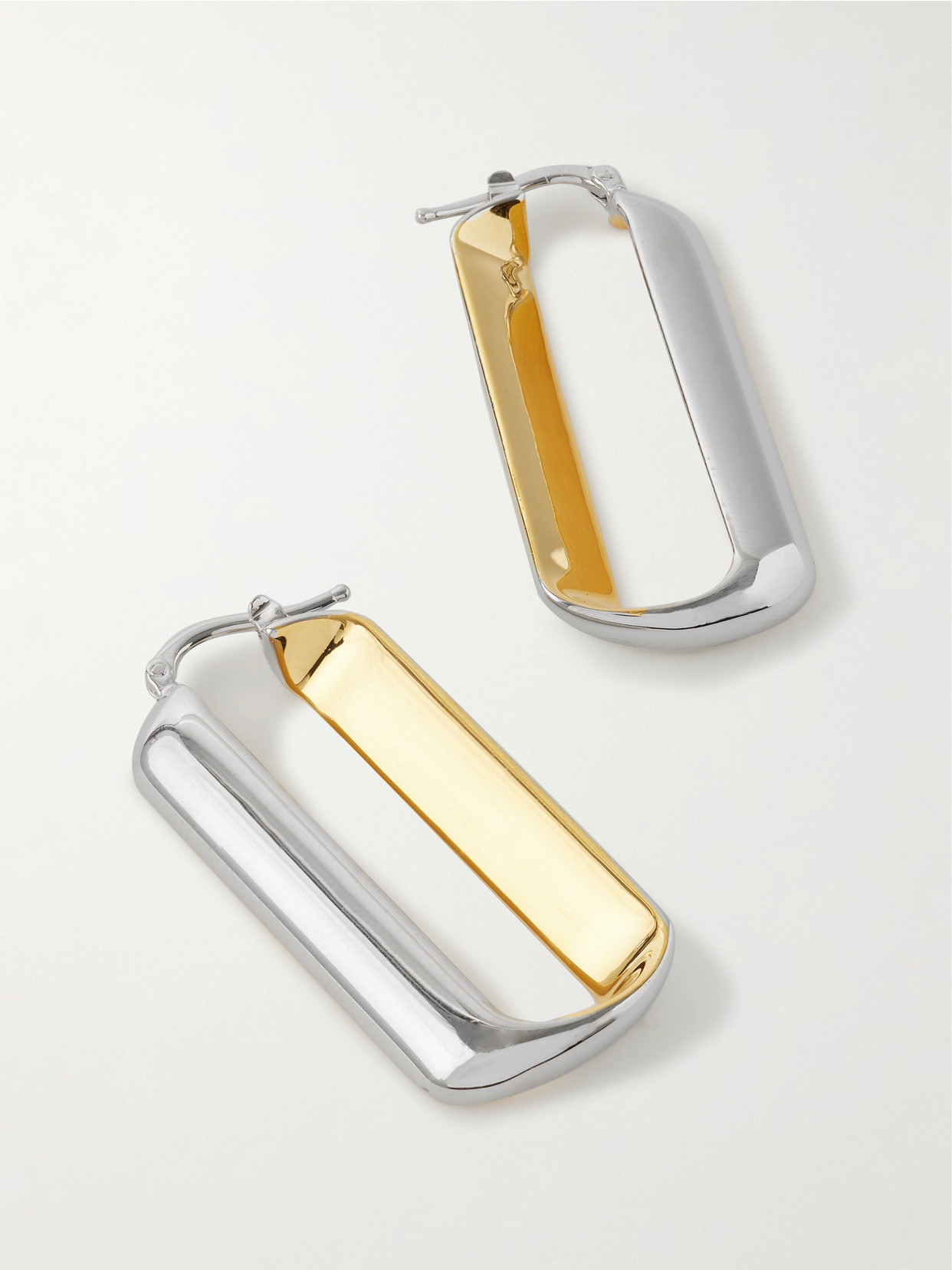 Jil Sander Silver- And Gold-tone Earrings In Metallic