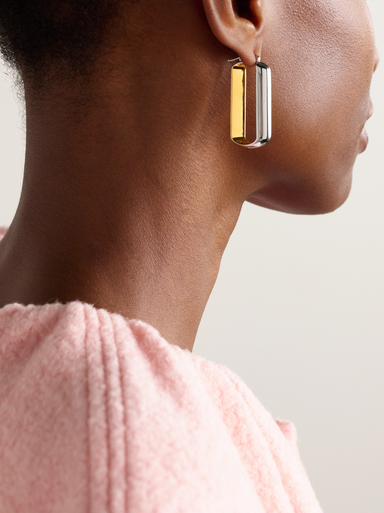 Jil Sander Silver- And Gold-tone Earrings In Metallic
