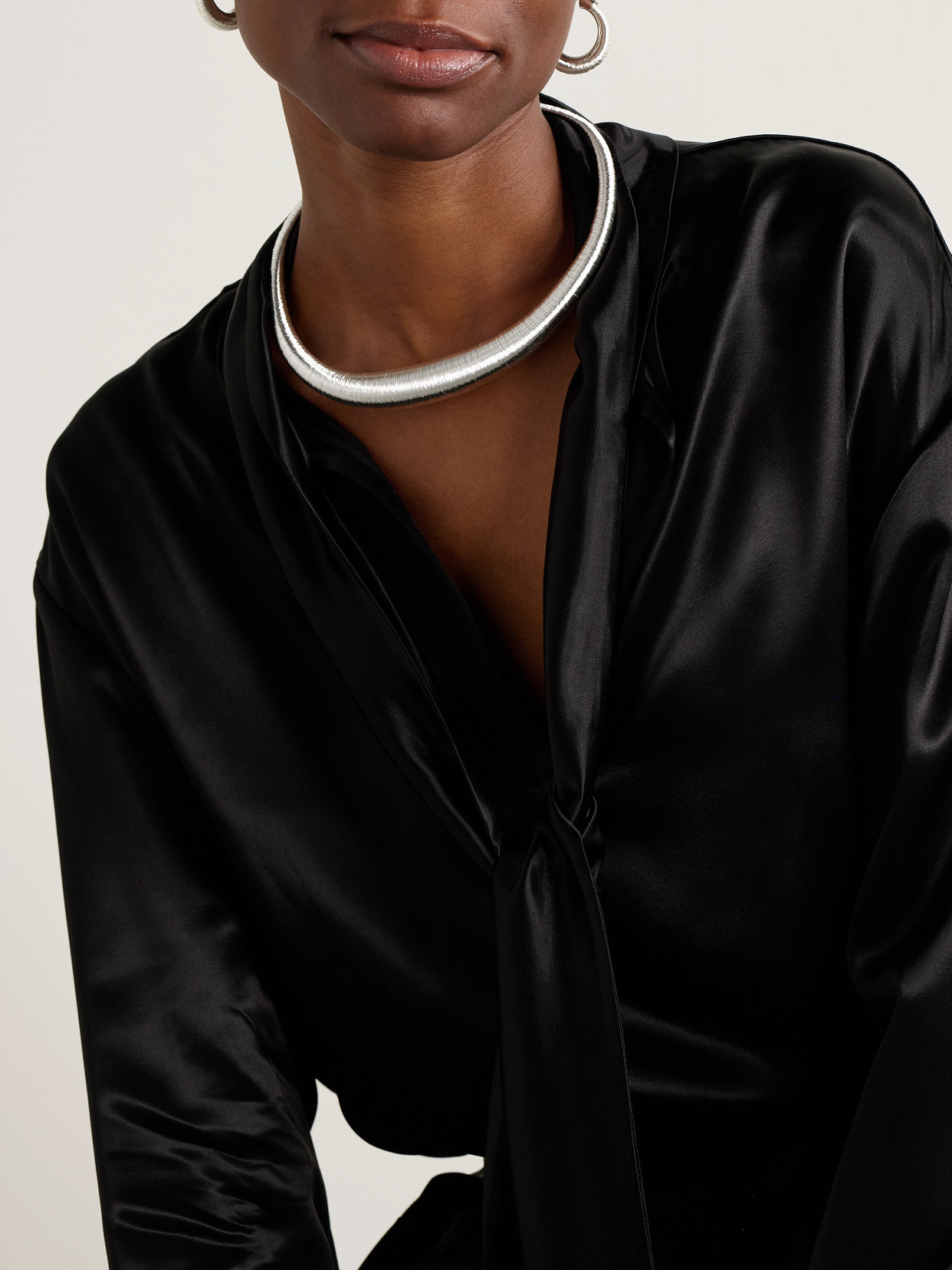 Jil Sander Silver-tone Necklace In Metallic