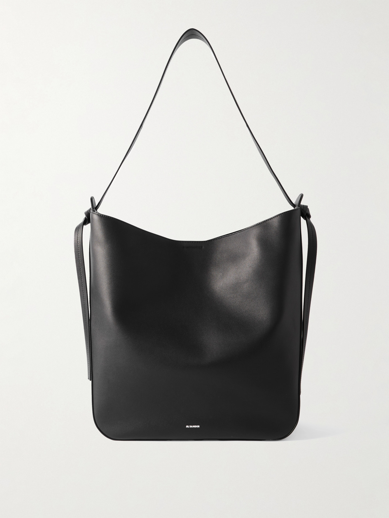 Jil Sander - Knotted Leather Shoulder Bag - Black