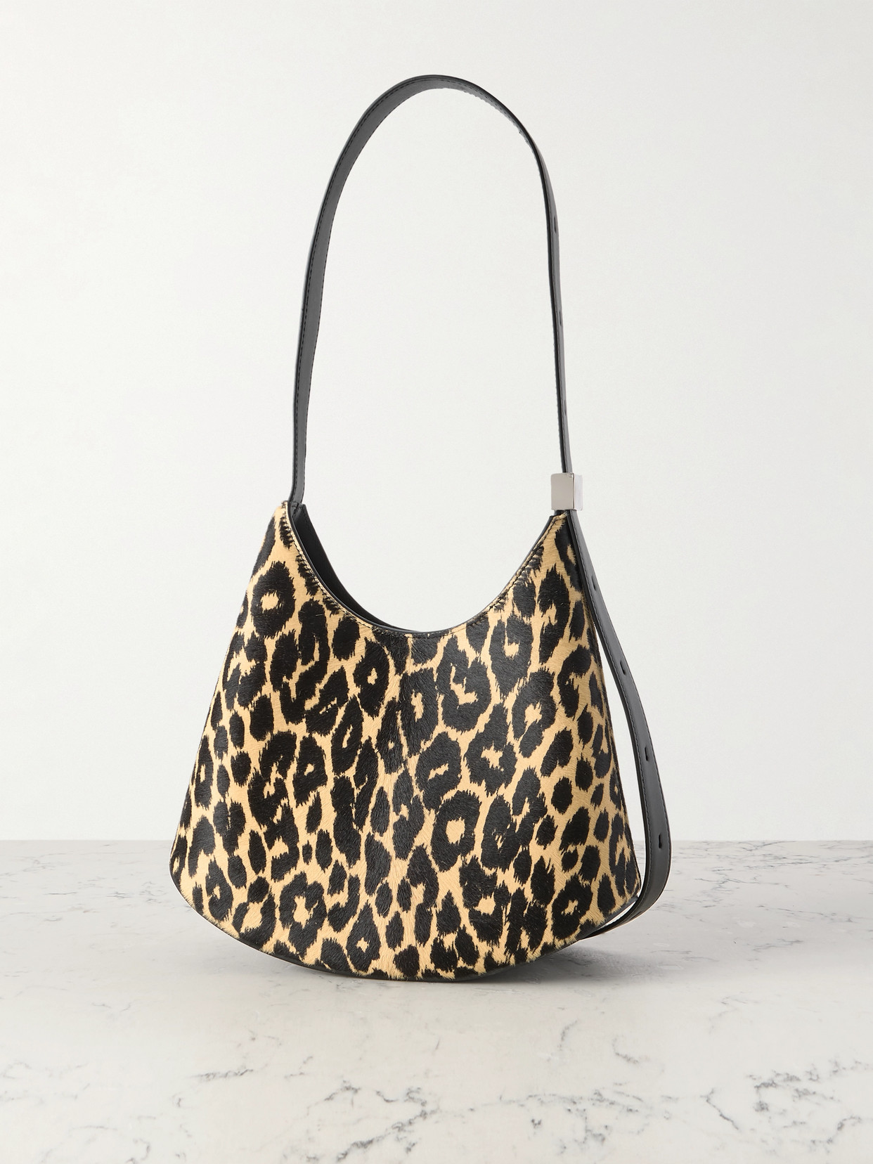 Jil Sander Eldorado Small Leather-trimmed Leopard-print Calf Hair Shoulder Bag In Multi