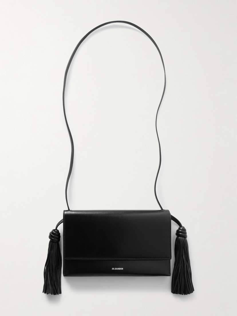 Jil Sander Tasseled Leather Shoulder Bag