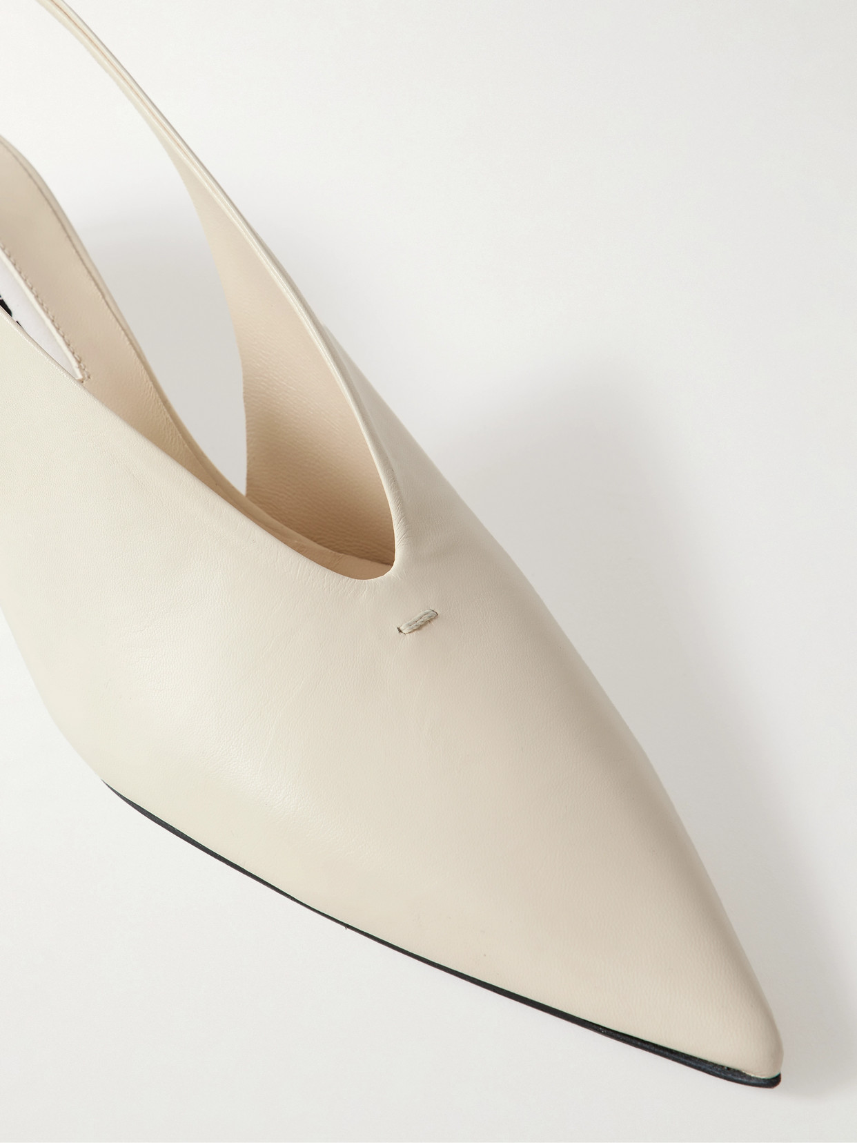 Jil Sander 35mm Leather Sling Backs In White