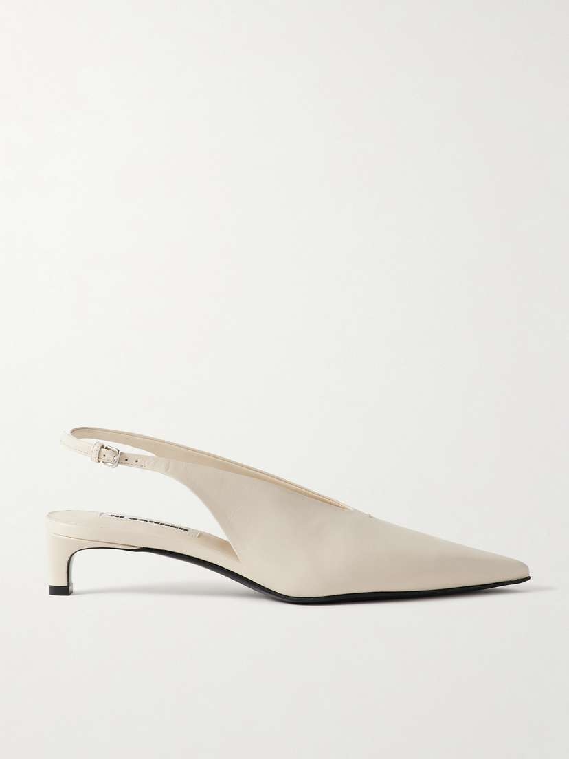 Jil Sander Leather Slingback Pumps