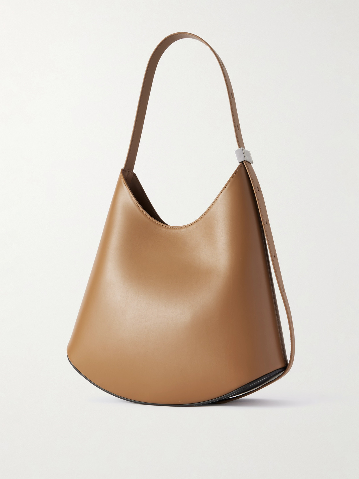 Jil Sander Medium Leather Shoulder Bag In Brown