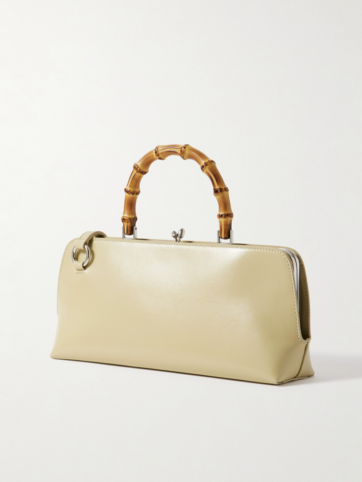 Jil Sander Bamboo Leather Tote In Green