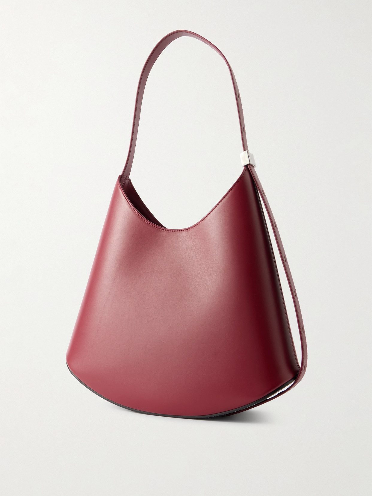 Jil Sander Small Embellished Leather Shoulder Bag In Red