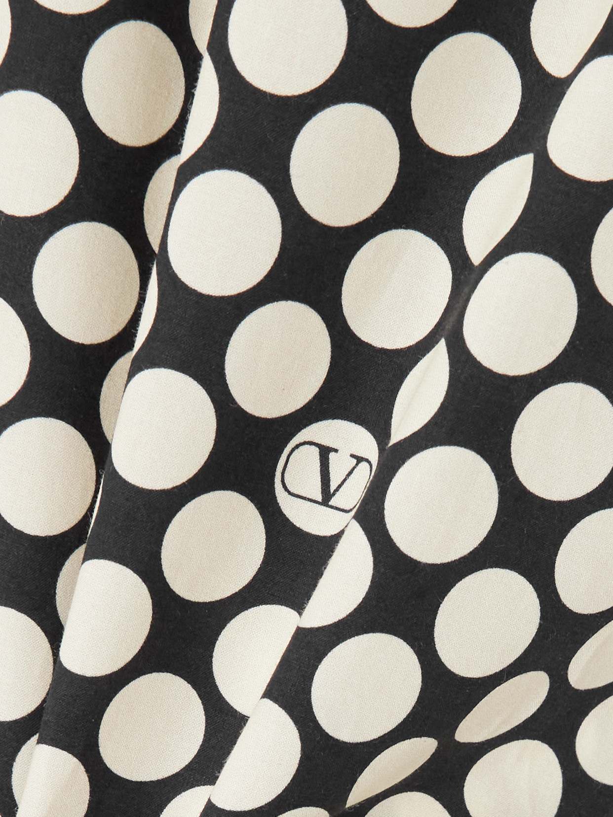 Valentino High-rise Ruffled Polka-dot Cotton-poplin Shorts