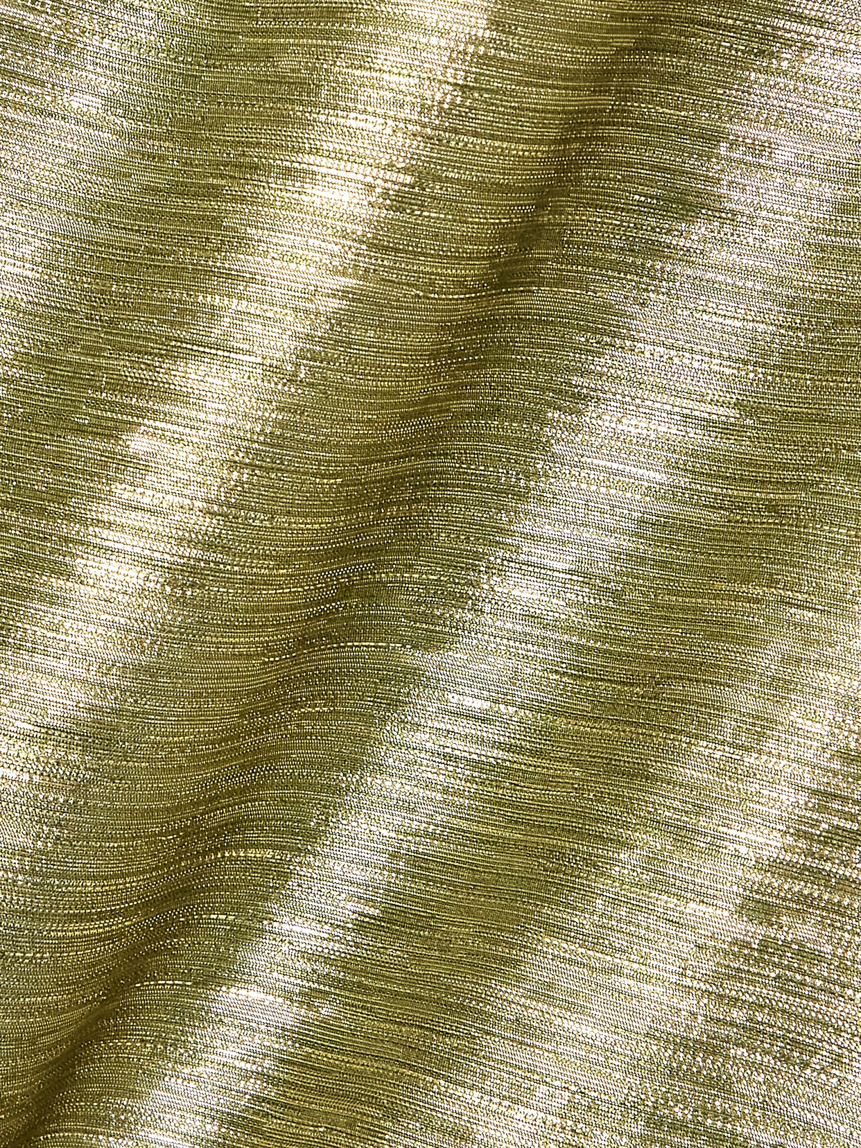 Valentino Printed Metallic Silk-blend Midi Dress