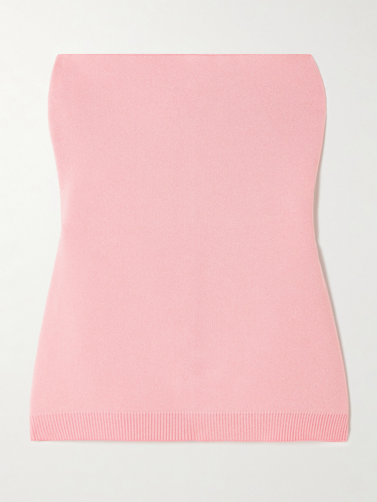 Jacquemus Sera Knitted Bandeau Top In Pink