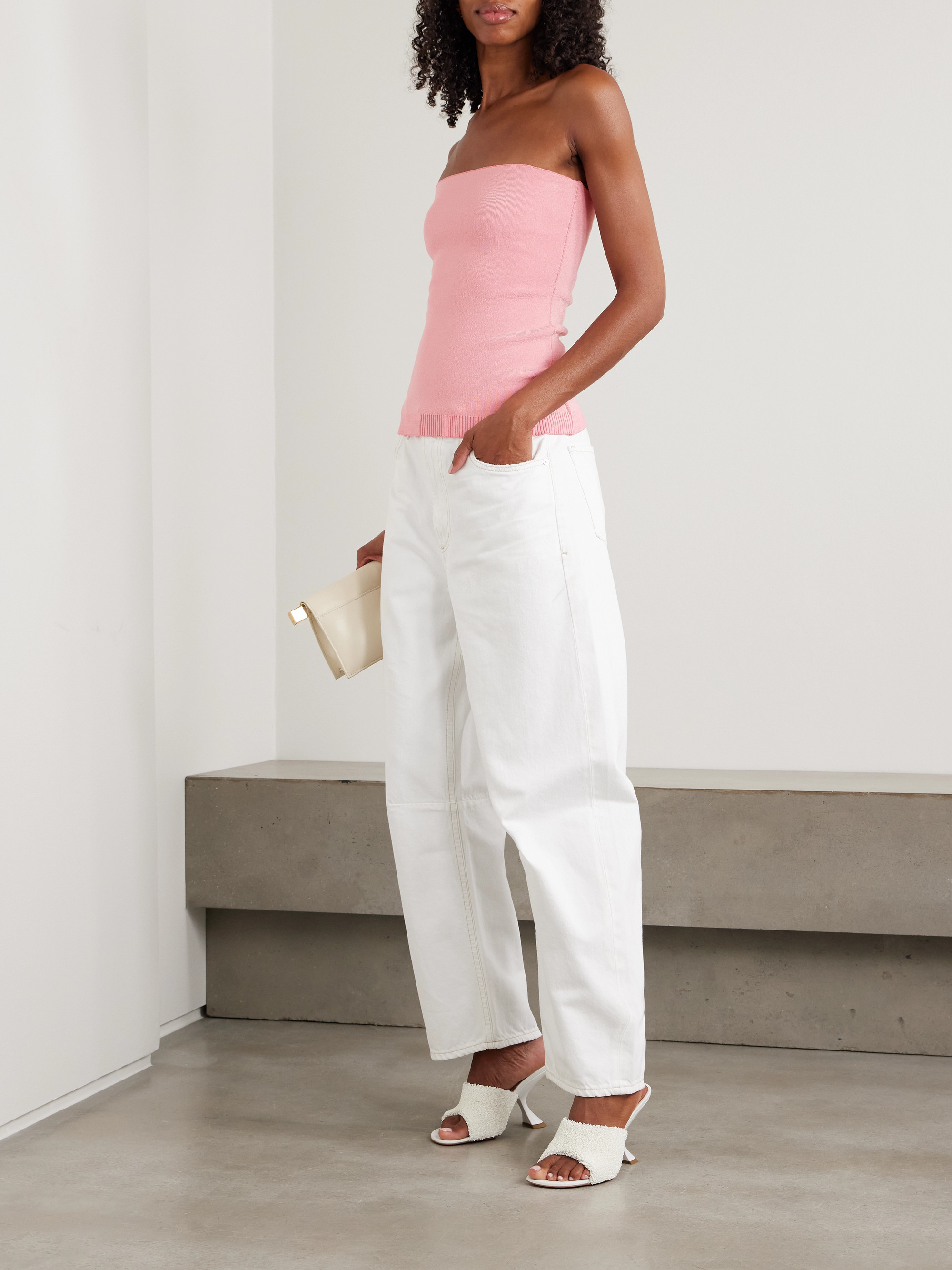 Jacquemus Sera knitted bandeau top