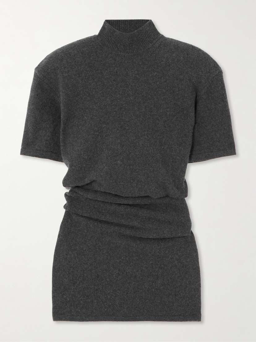 Jacquemus The Castagna Wool-blend Turtleneck Mini Dress