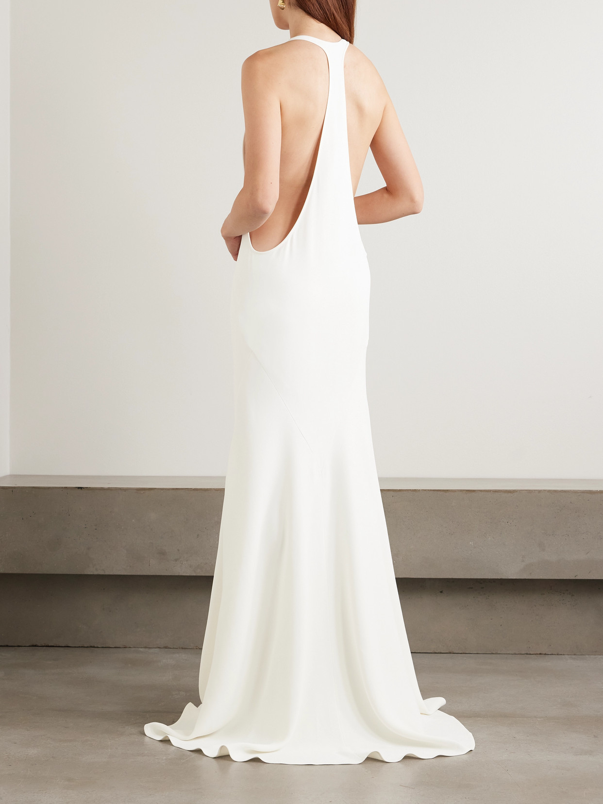 Jacquemus The Marcel Paneled Crepe Maxi Dress In Yellow