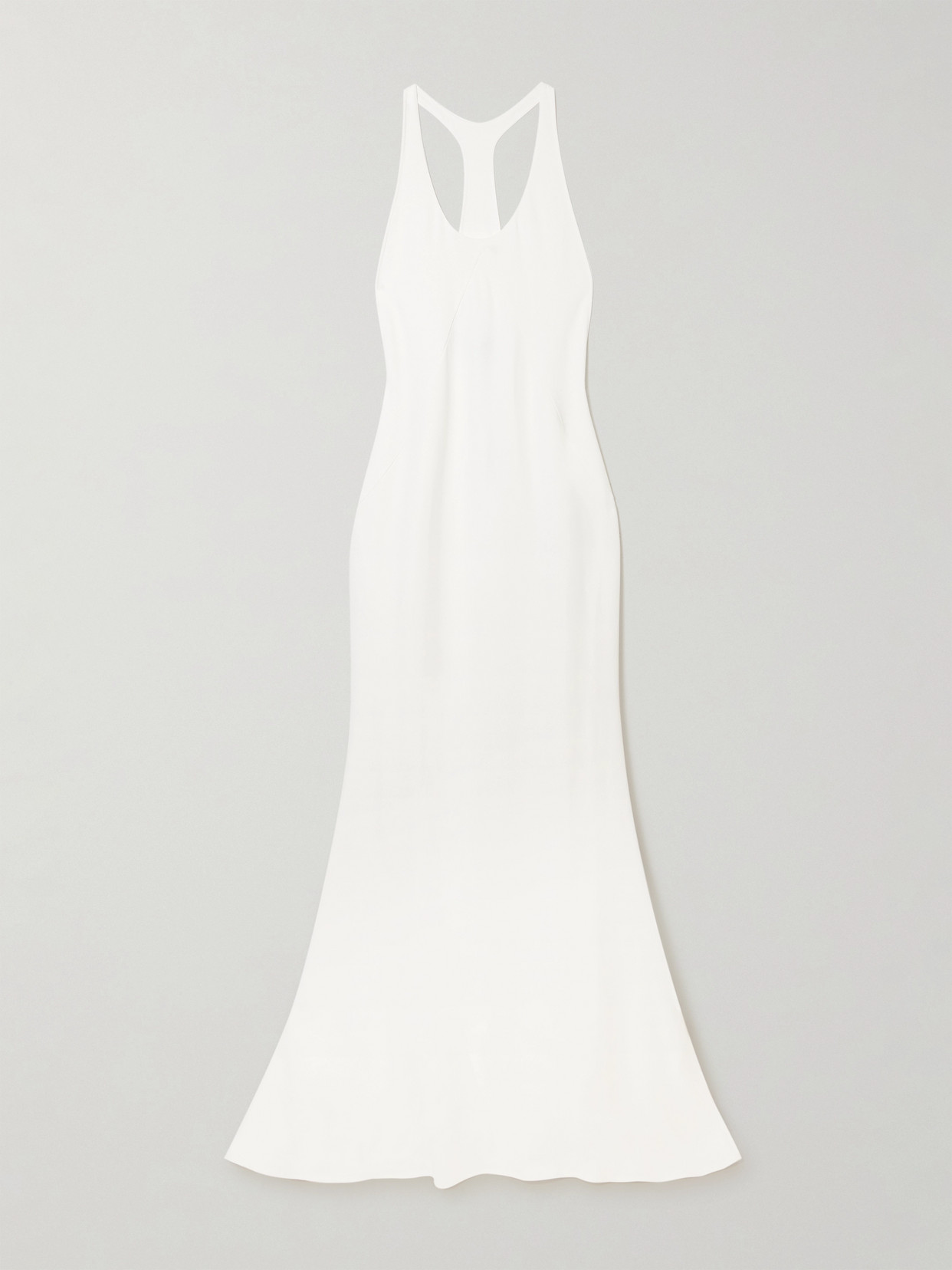 Jacquemus The Marcel Paneled Crepe Maxi Dress In White