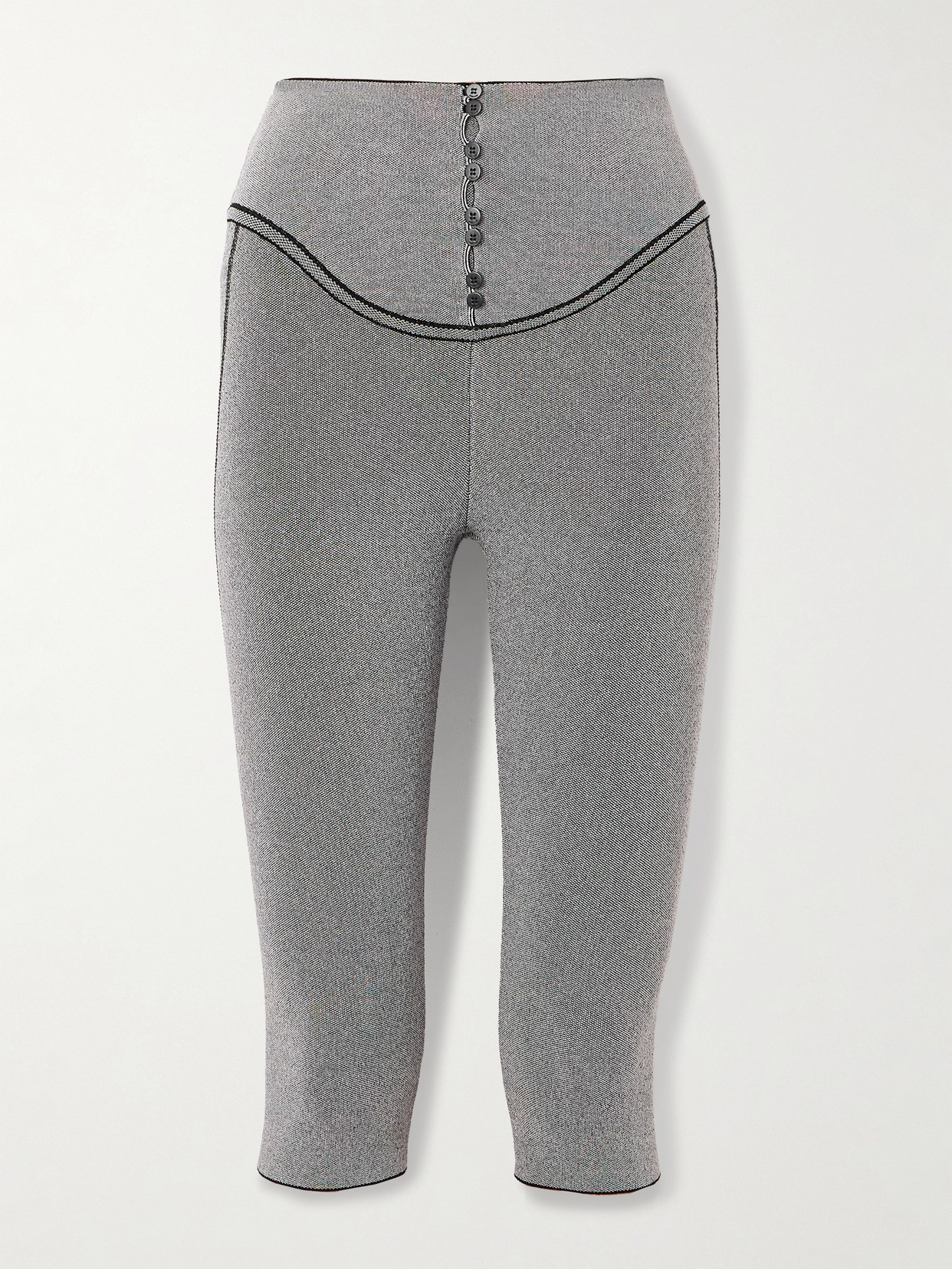 Jacquemus Womens Dark Grey Les Capri Stretch-knit Leggings In Gray