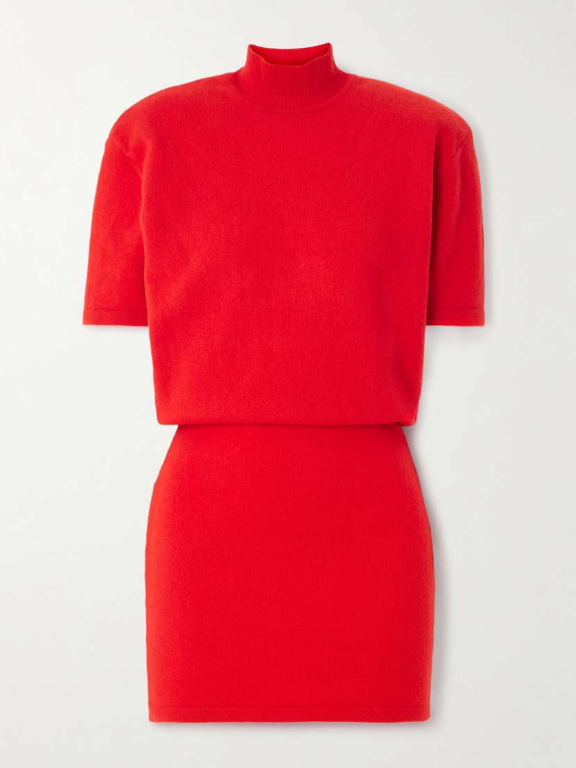 Jacquemus The Castagna Wool-blend Turtleneck Mini Dress