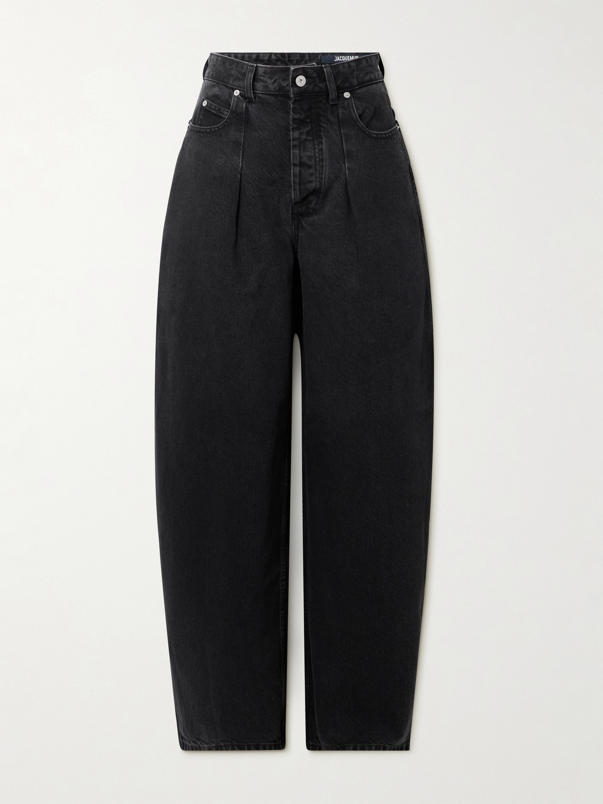 Jacquemus The Ovalo de-Nîmes pleated high-rise barrel-leg jeans thumbnail