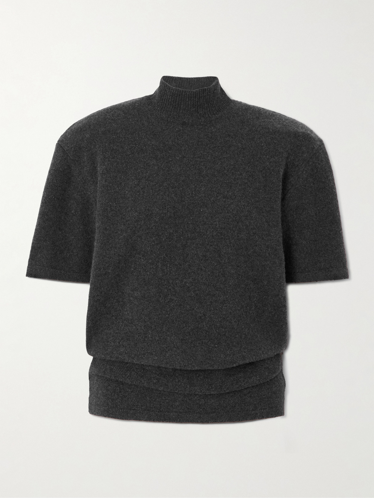 Jacquemus Castagna Wool And Cashmere-blend Turtleneck Sweater In Gray