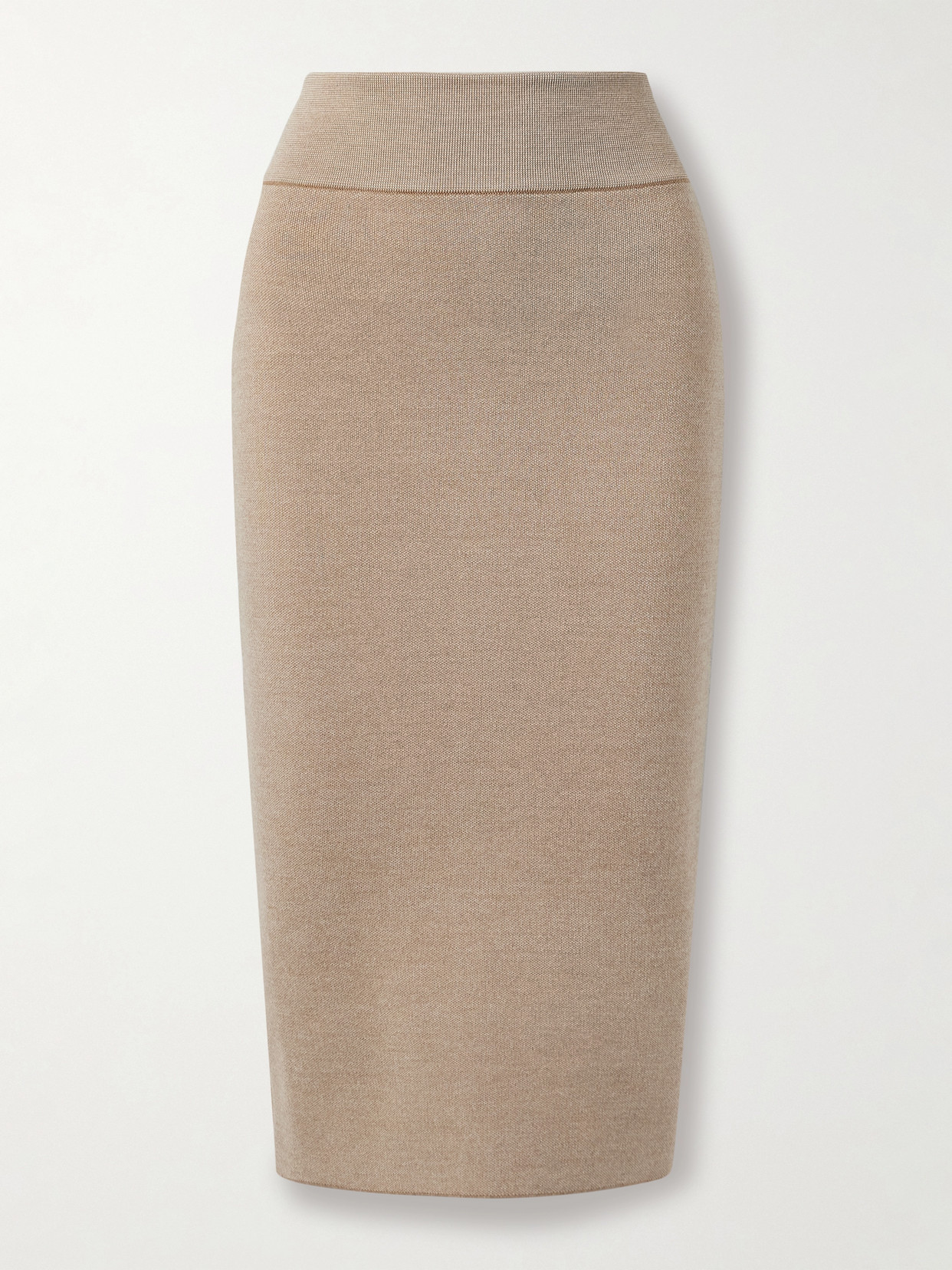 Jacquemus Merino Wool-blend Midi Skirt In Brown