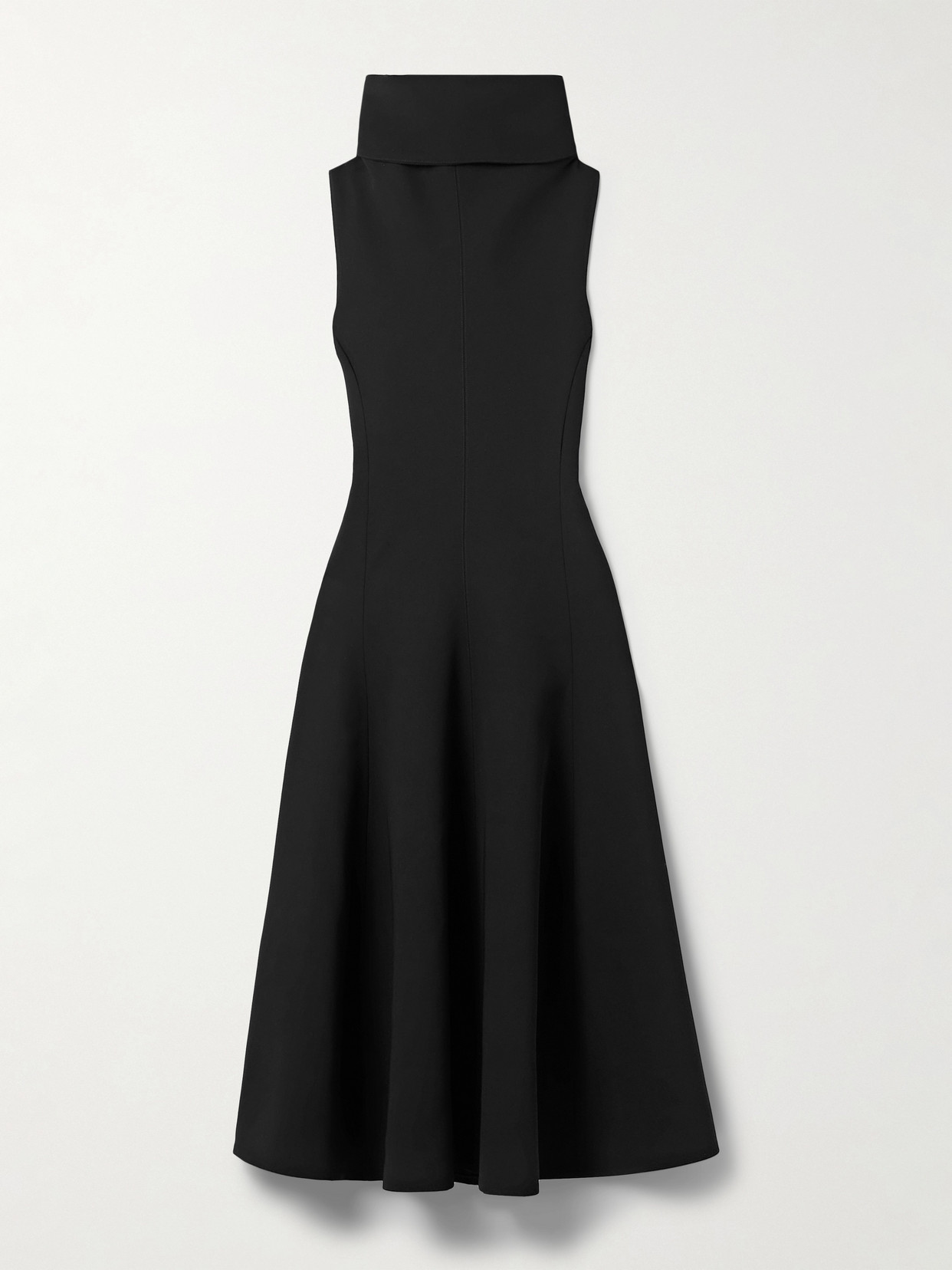 Jacquemus La Robe Triangle Crepe Midi Dress In Black
