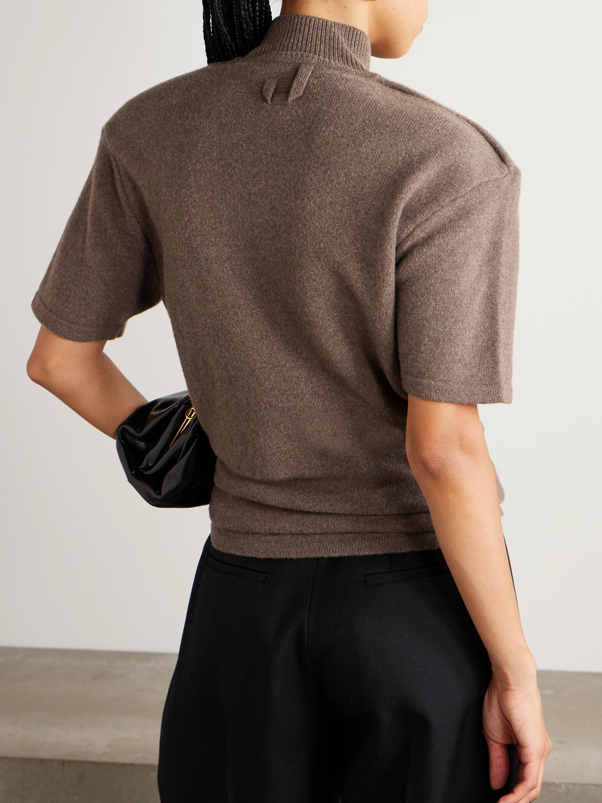 Jacquemus Castagna Wool And Cashmere-blend Turtleneck Sweater In Brown