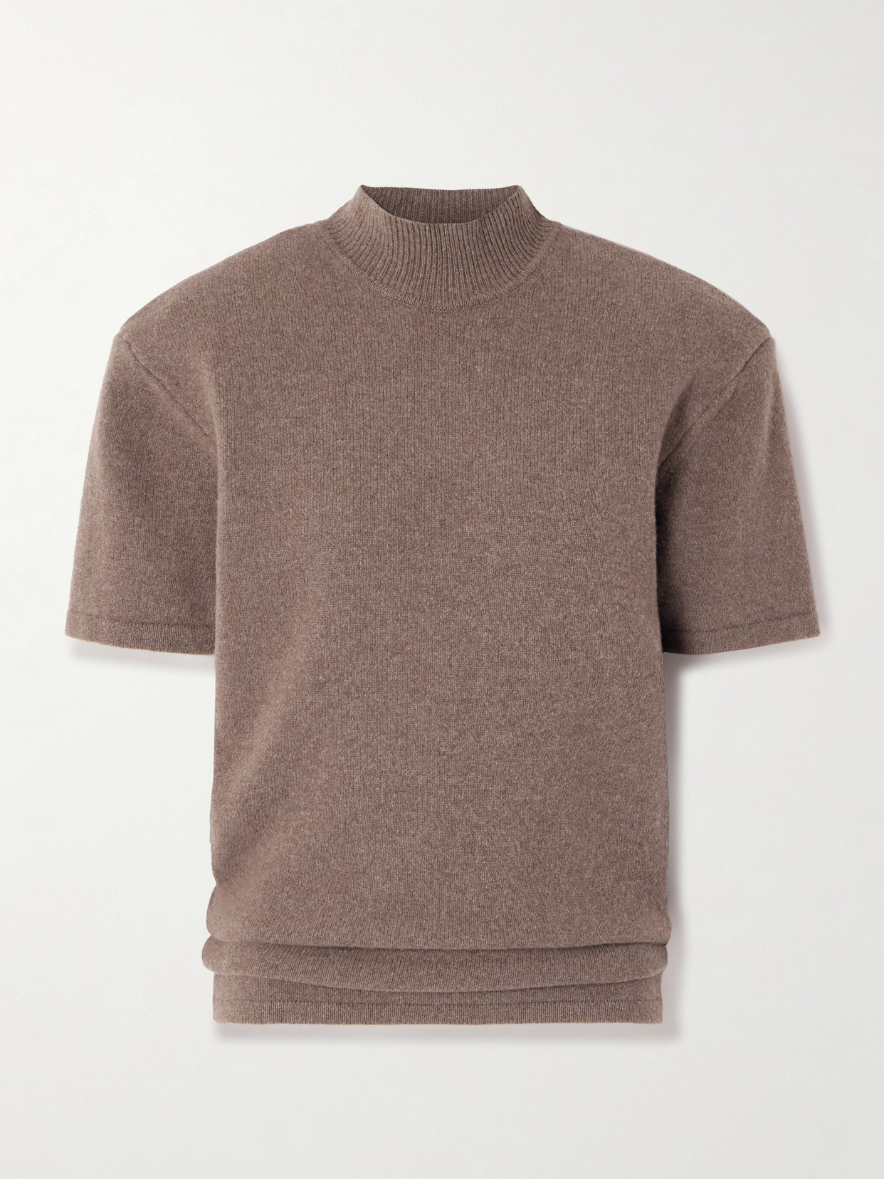 Jacquemus Castagna Wool And Cashmere-blend Turtleneck Sweater In Brown