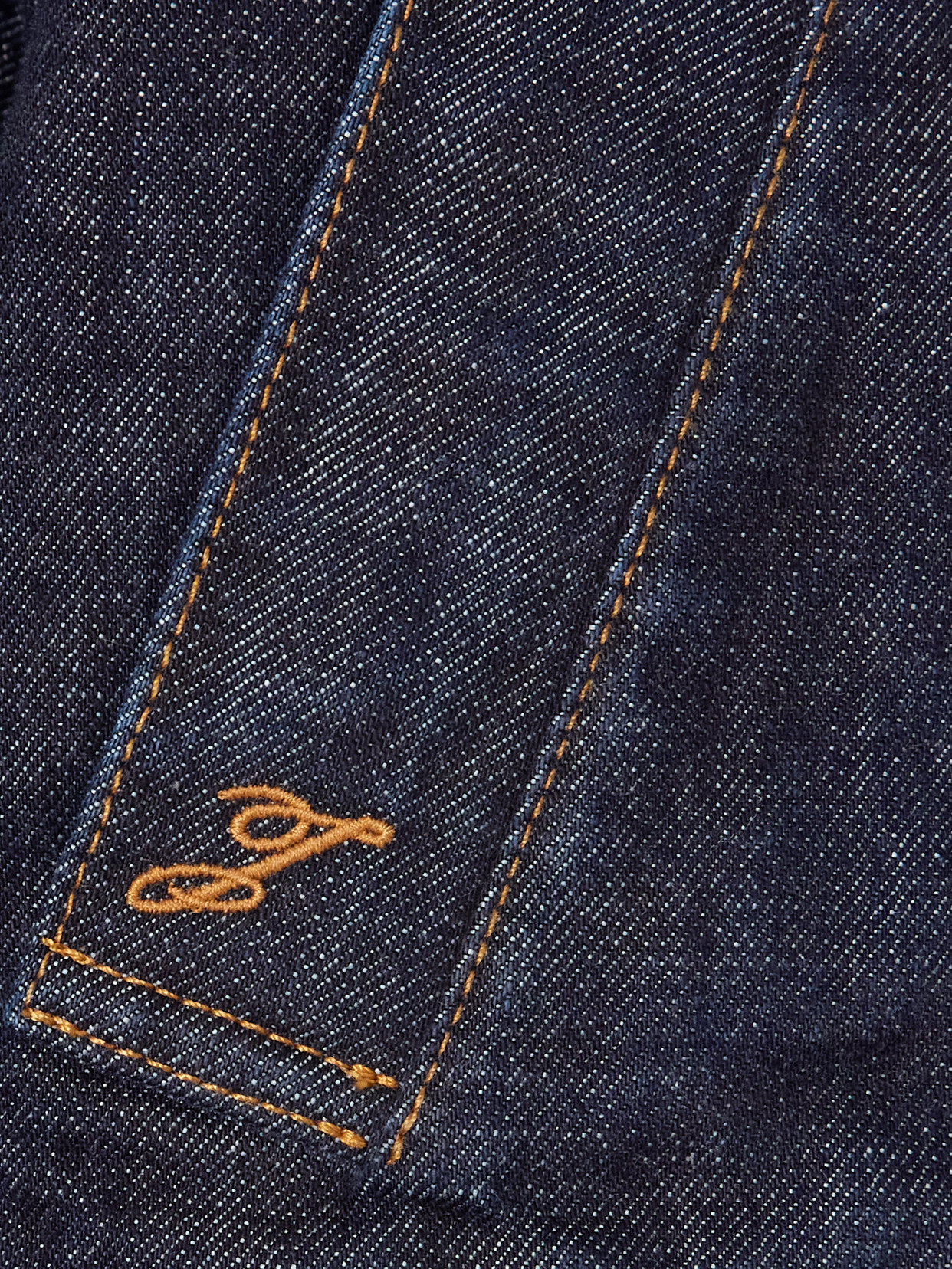 Jacquemus The Ovalo Fleece-trimmed Raw Denim Jacket In Blue