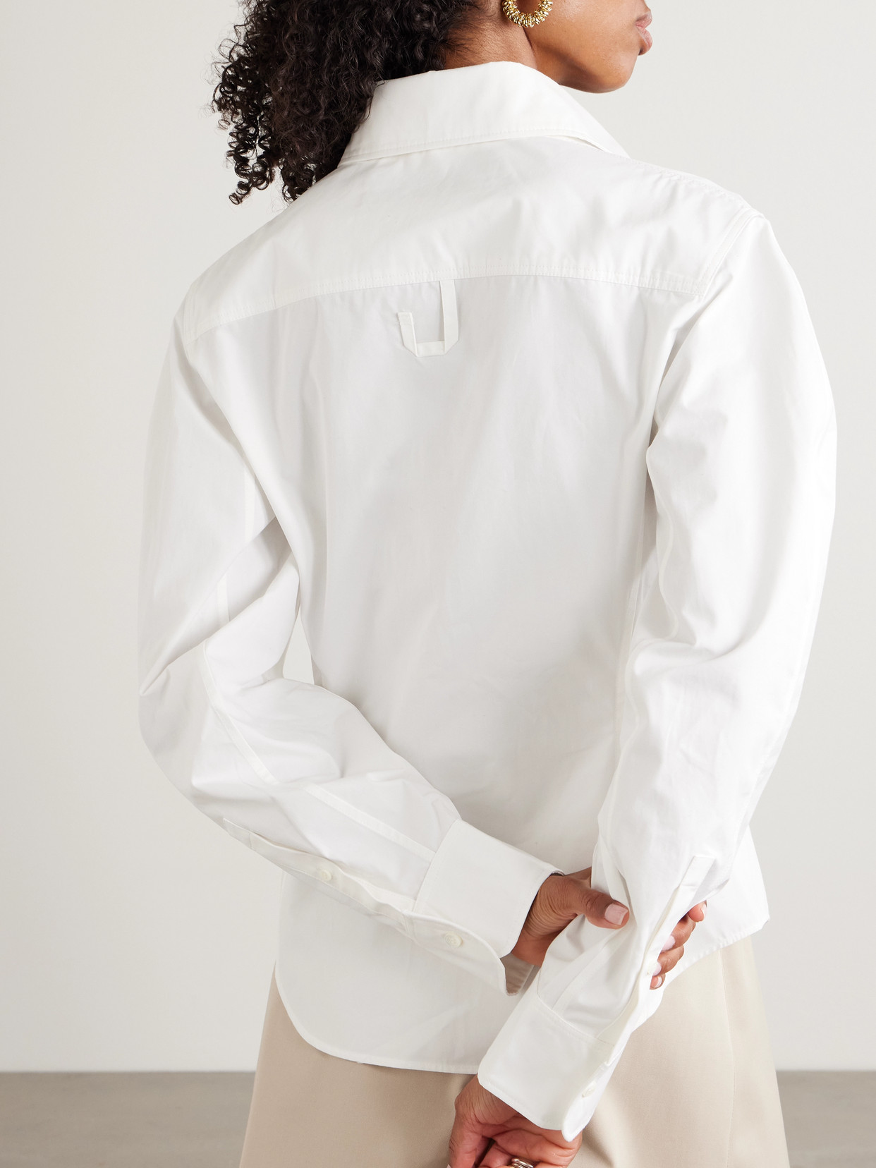 Jacquemus Ovalo Embroidered Cotton-poplin Shirt