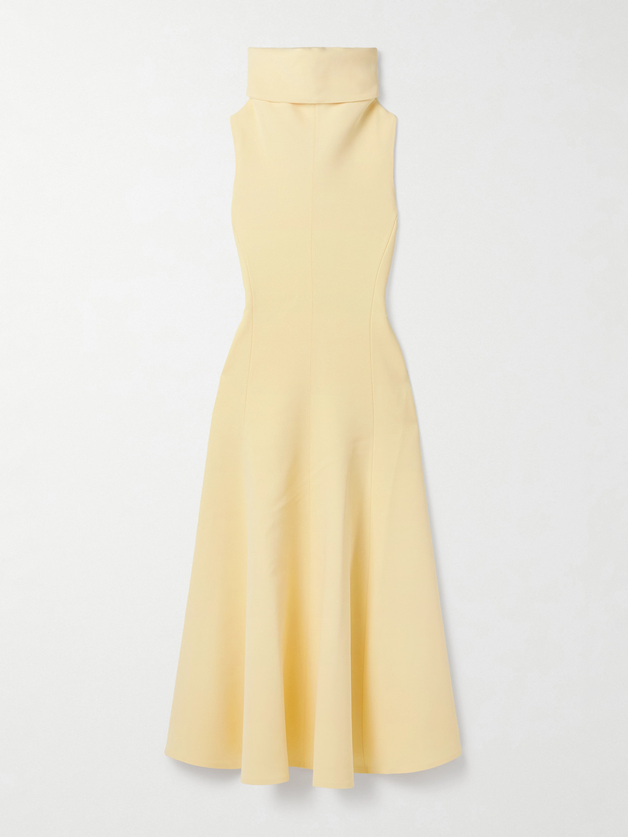Jacquemus La Robe Triangle Crepe Midi Dress In Yellow