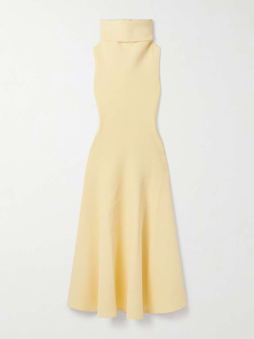 Jacquemus Draped Crepe Midi Dress