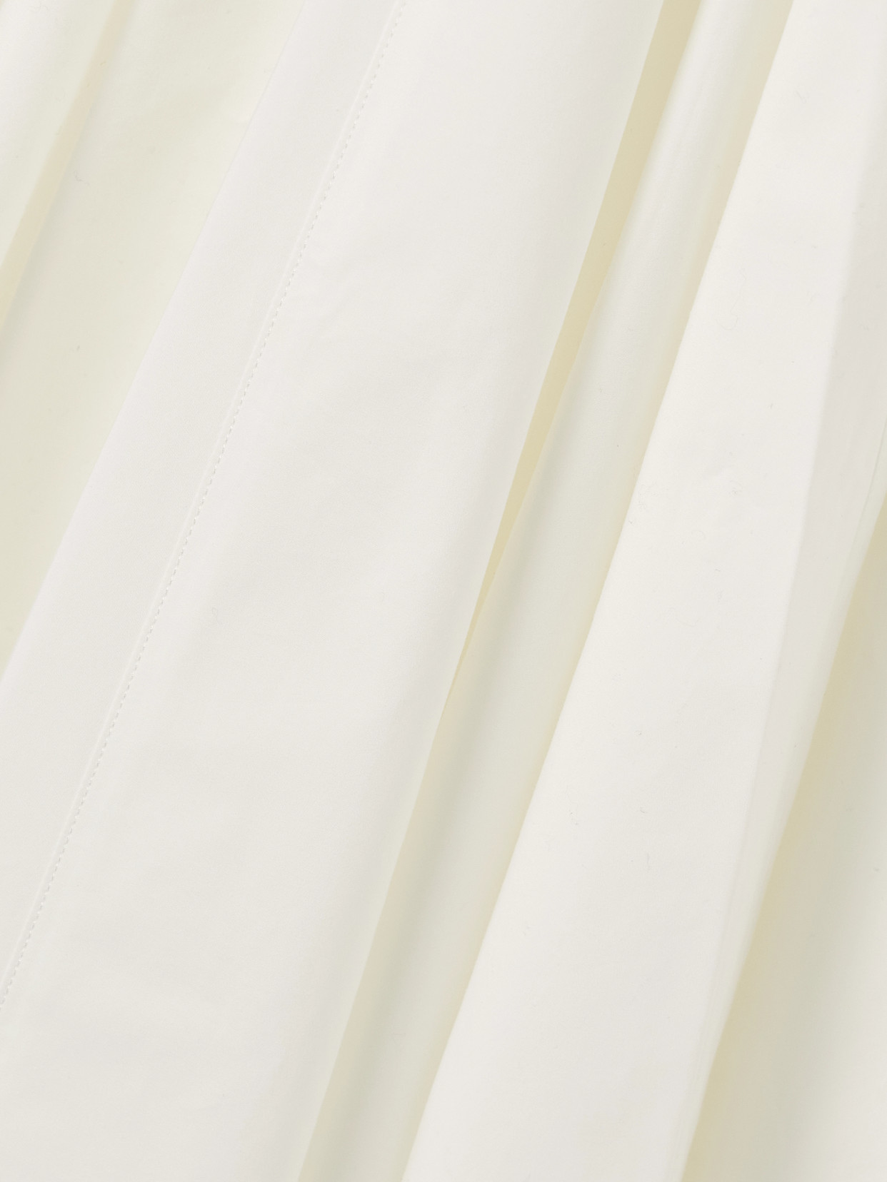 Jacquemus Triana Paneled Pleated Cotton-poplin Midi Dress In White