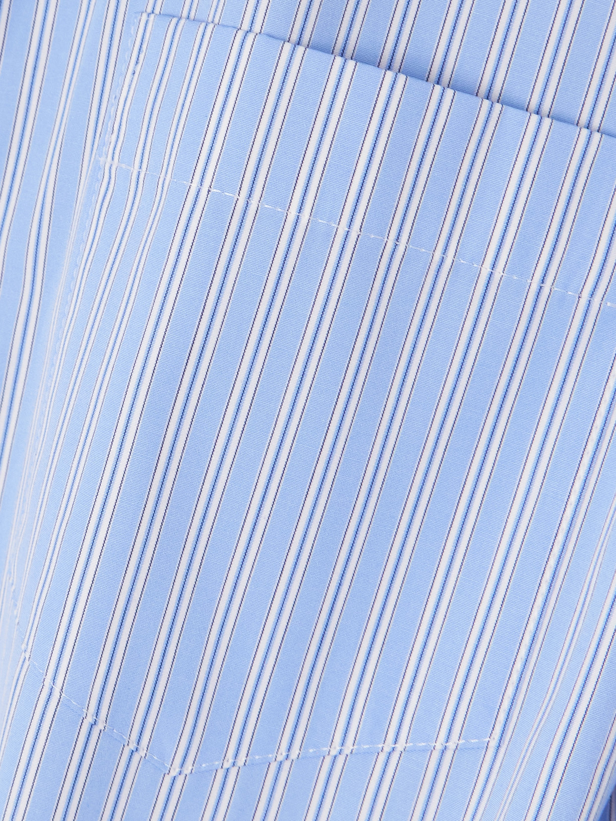 Sacai Cropped Poplin Shirt In Blue