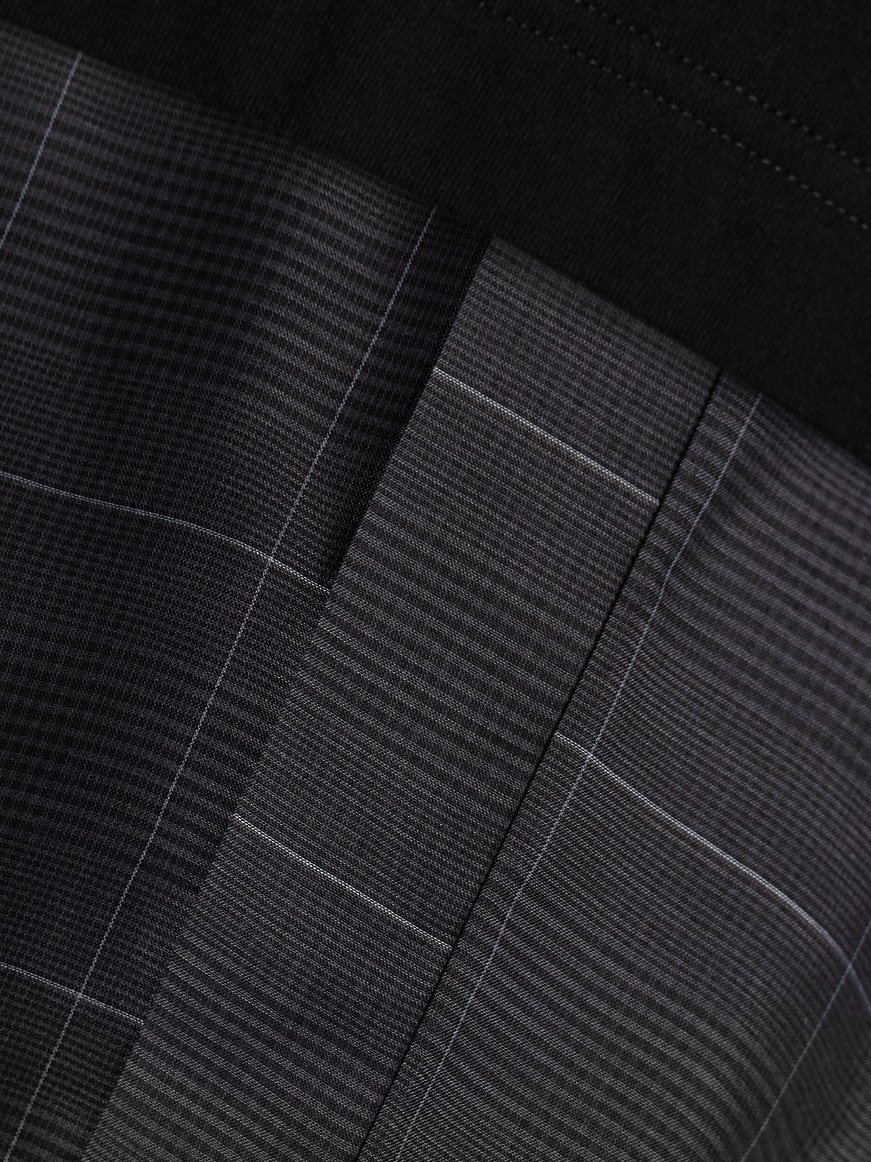 Sacai Womens Black Grey Glen Check-panelled Cotton-jersey Midi Dress In Black