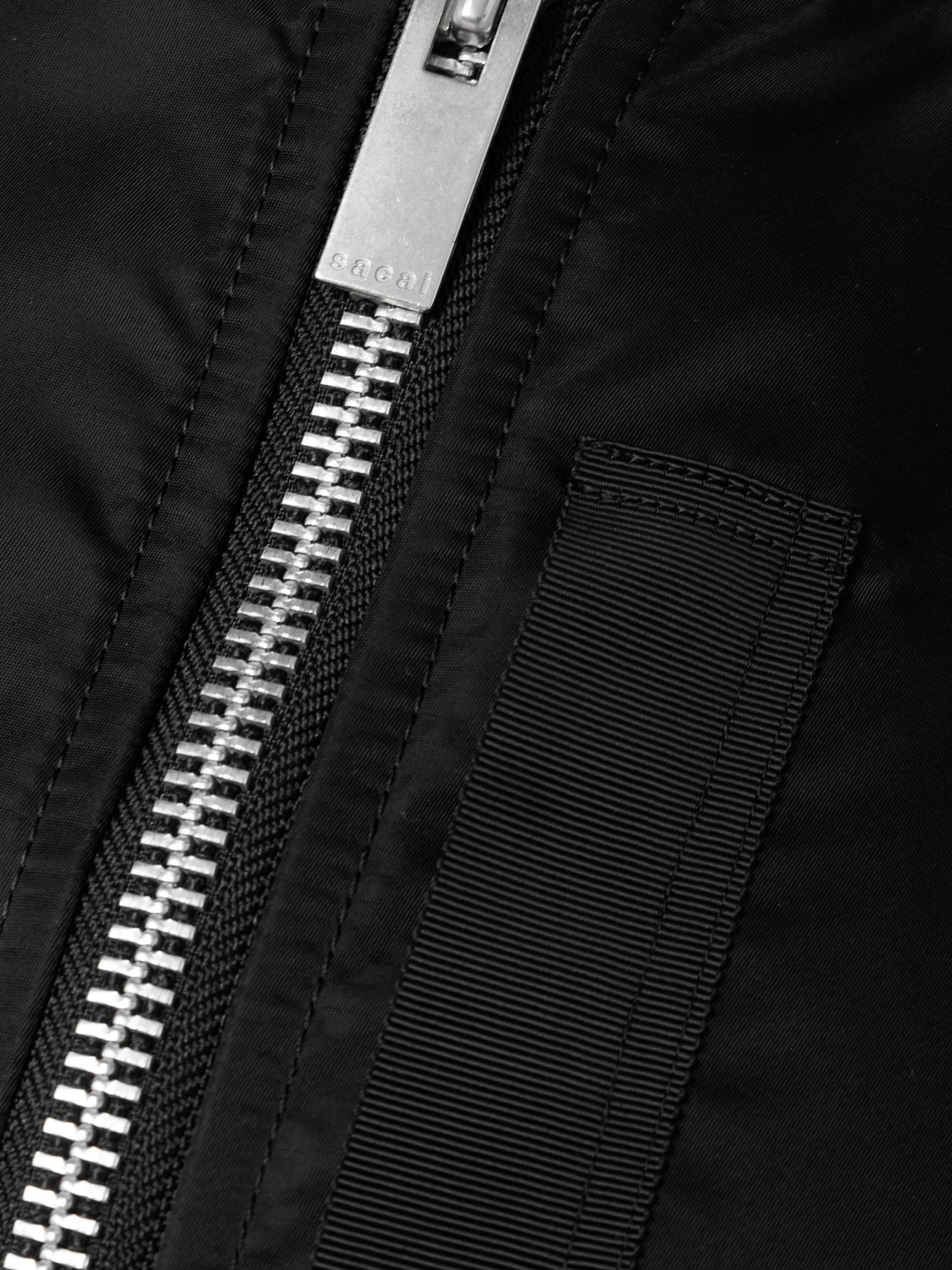 Sacai Shell Bomber Jacket In Black