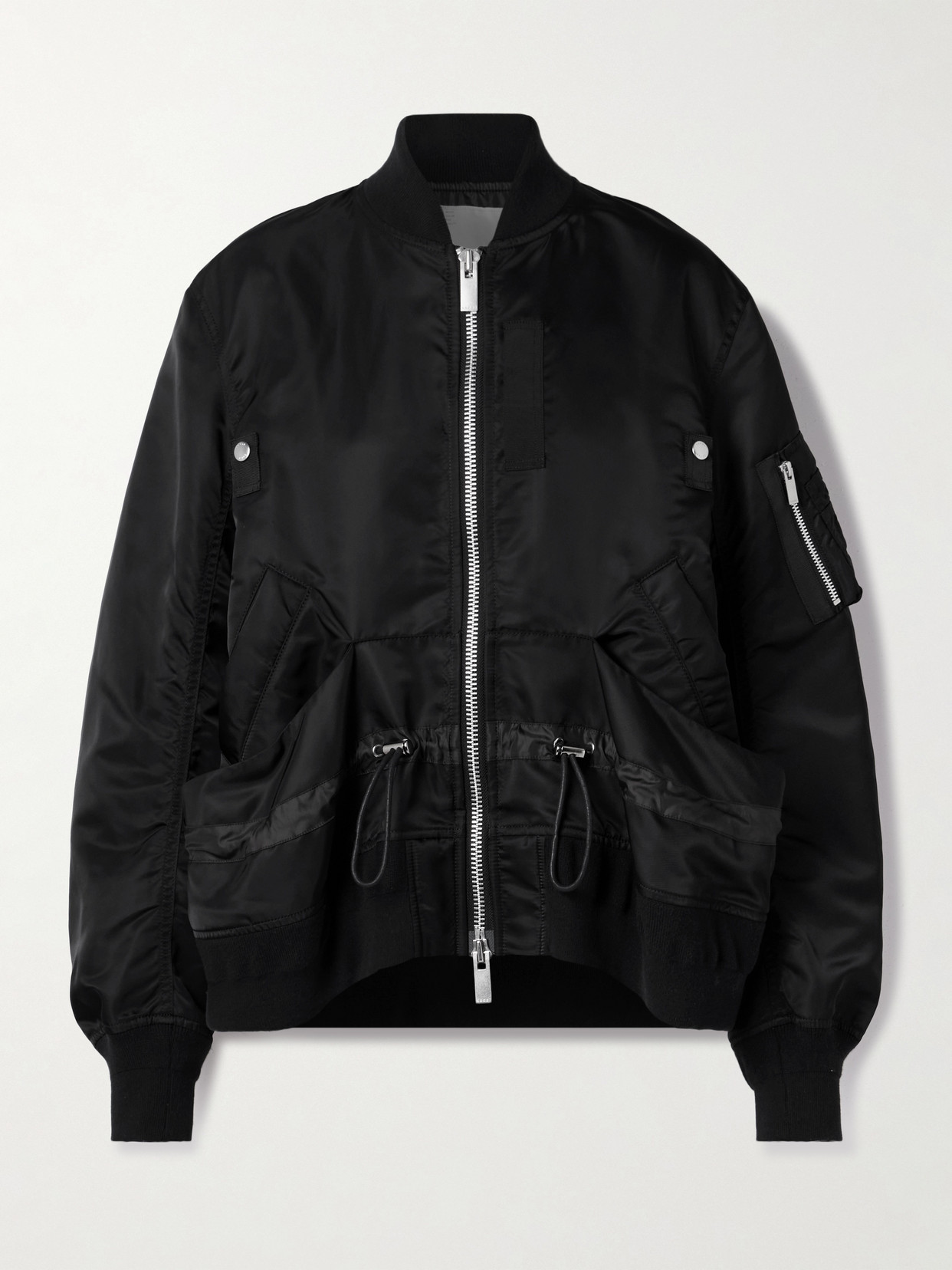 Sacai Shell Bomber Jacket In Black
