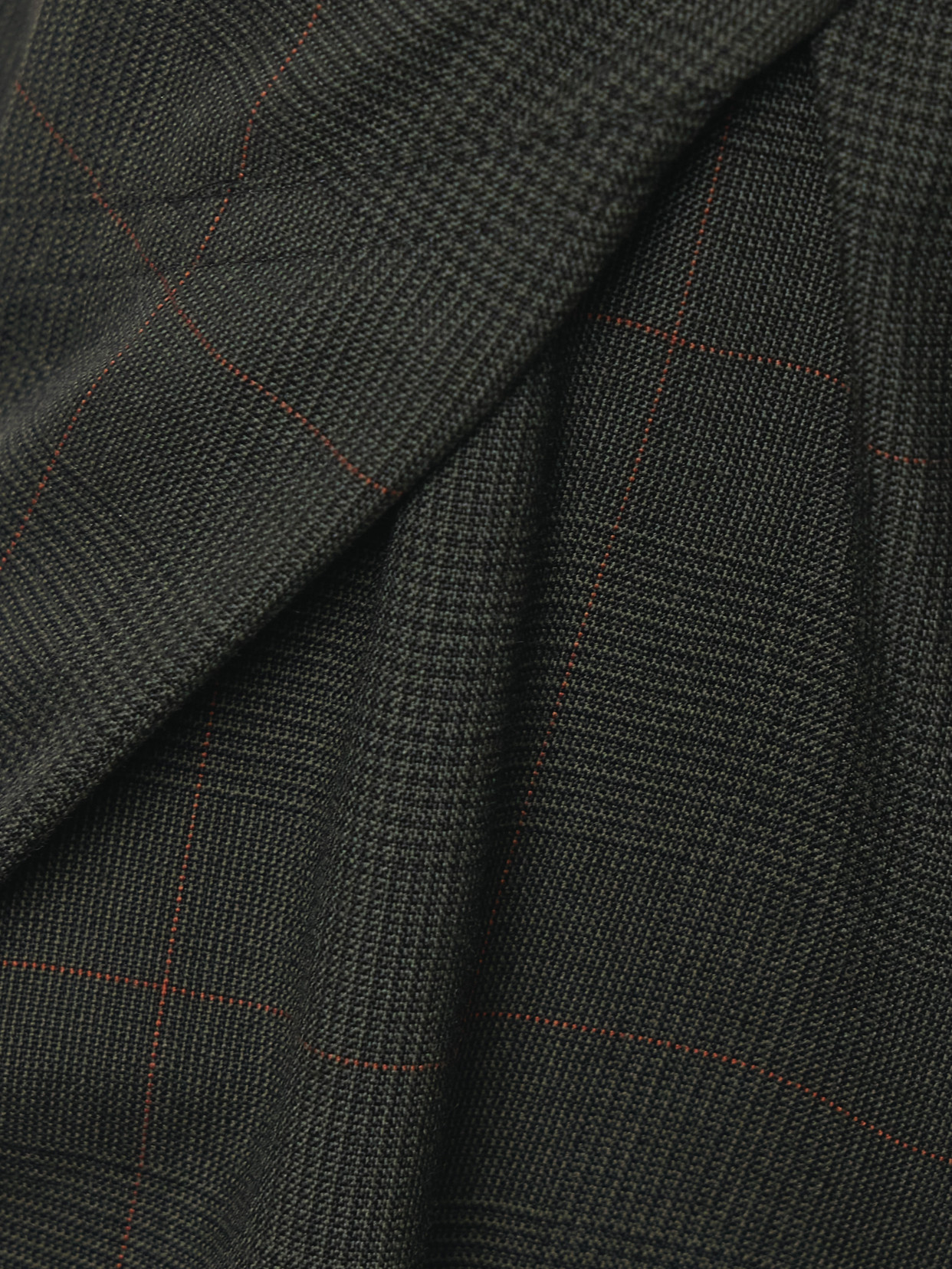 Sacai Cropped Belted Pleated Prince Of Wales Checked Wool Tapered Pants In Green