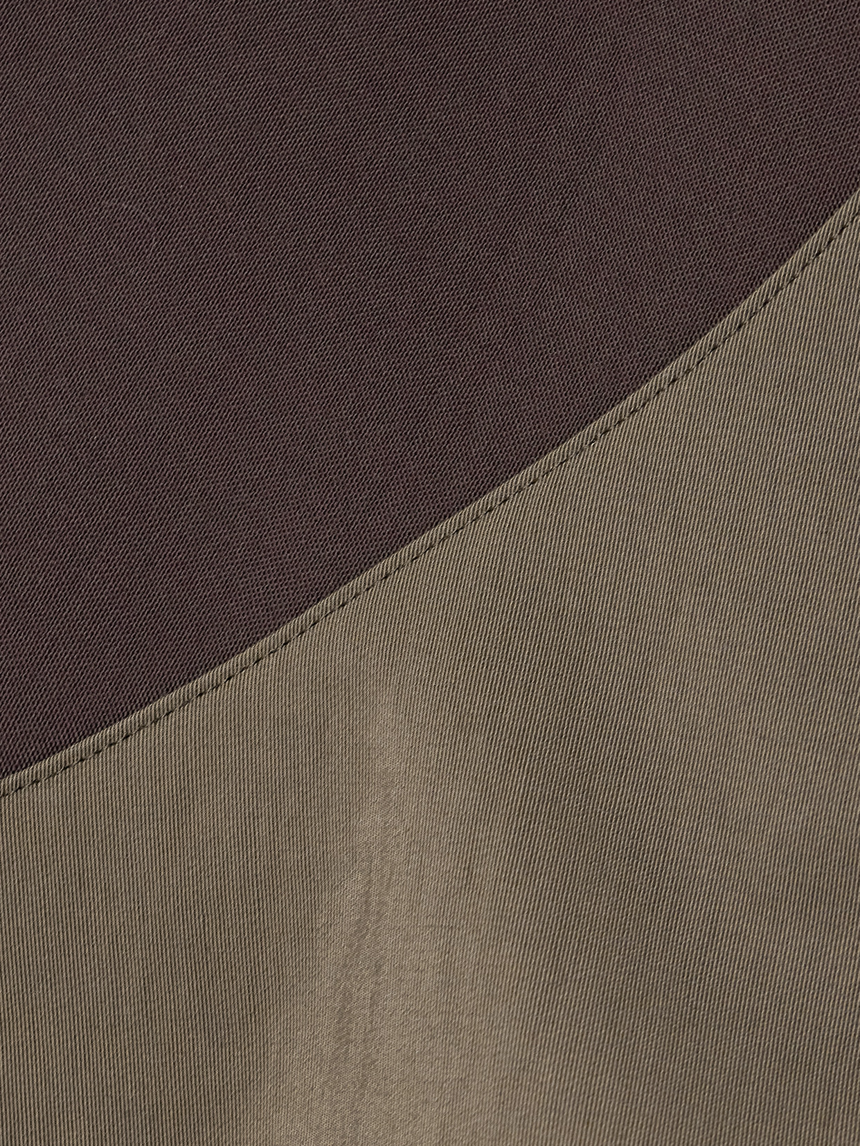 Sacai Draped Paneled Scuba And Grosgrain Skirt In Brown