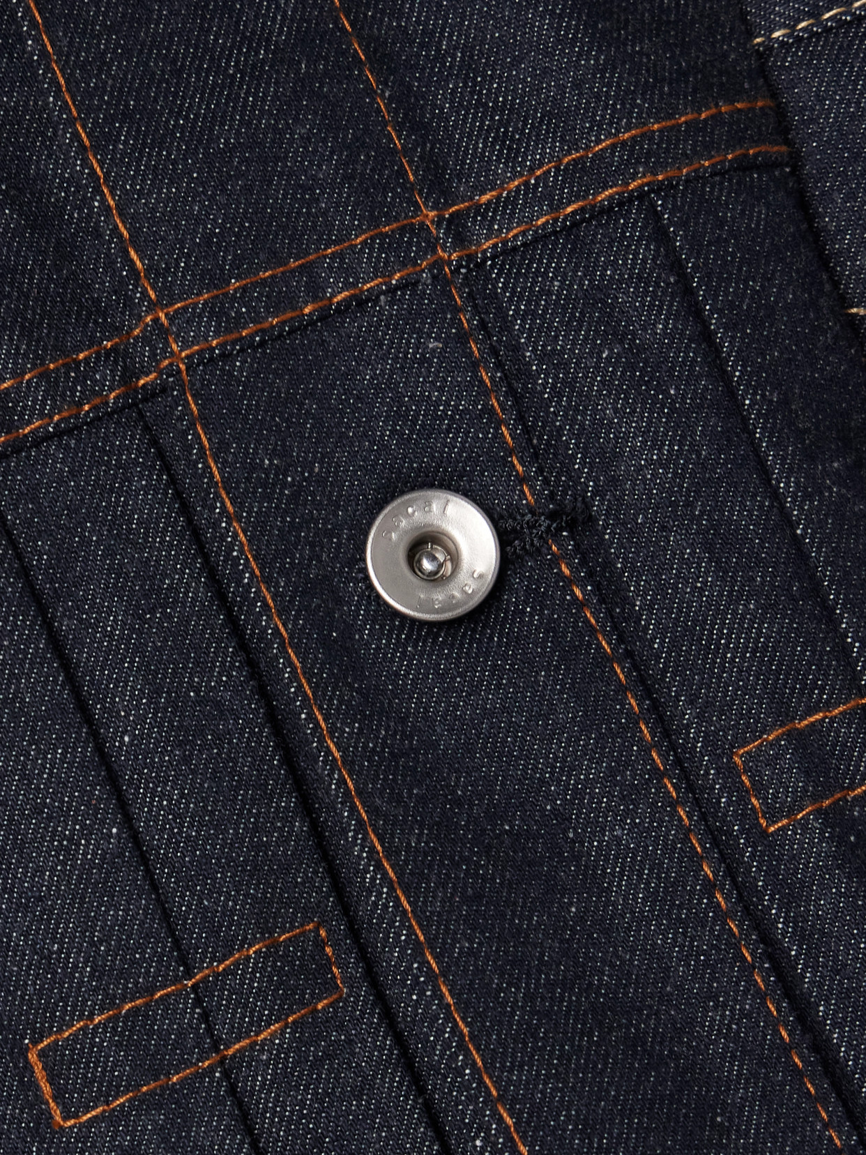 Sacai Navy Pleated Denim Jacket In Blue