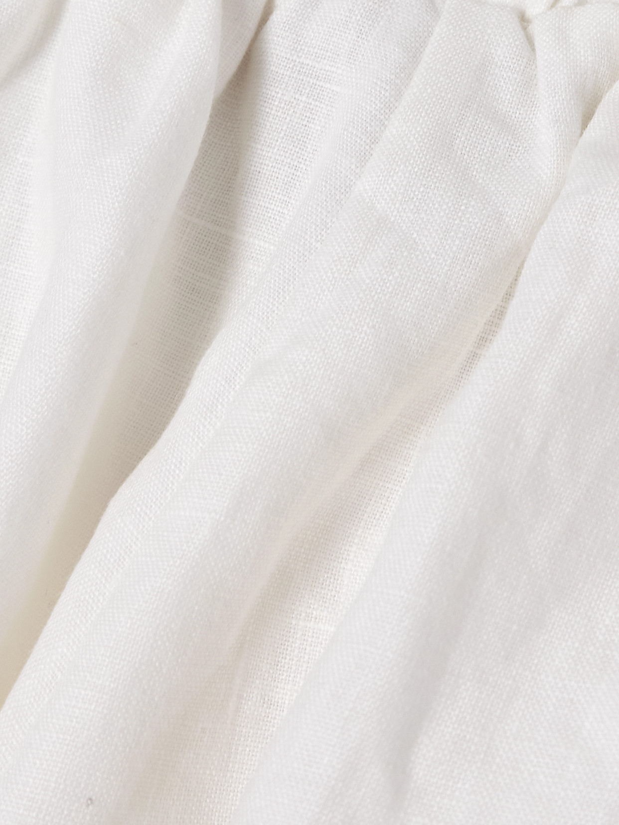 Farm Rio Flowers Richelieu Scalloped Broderie Anglaise Linen Shorts In White