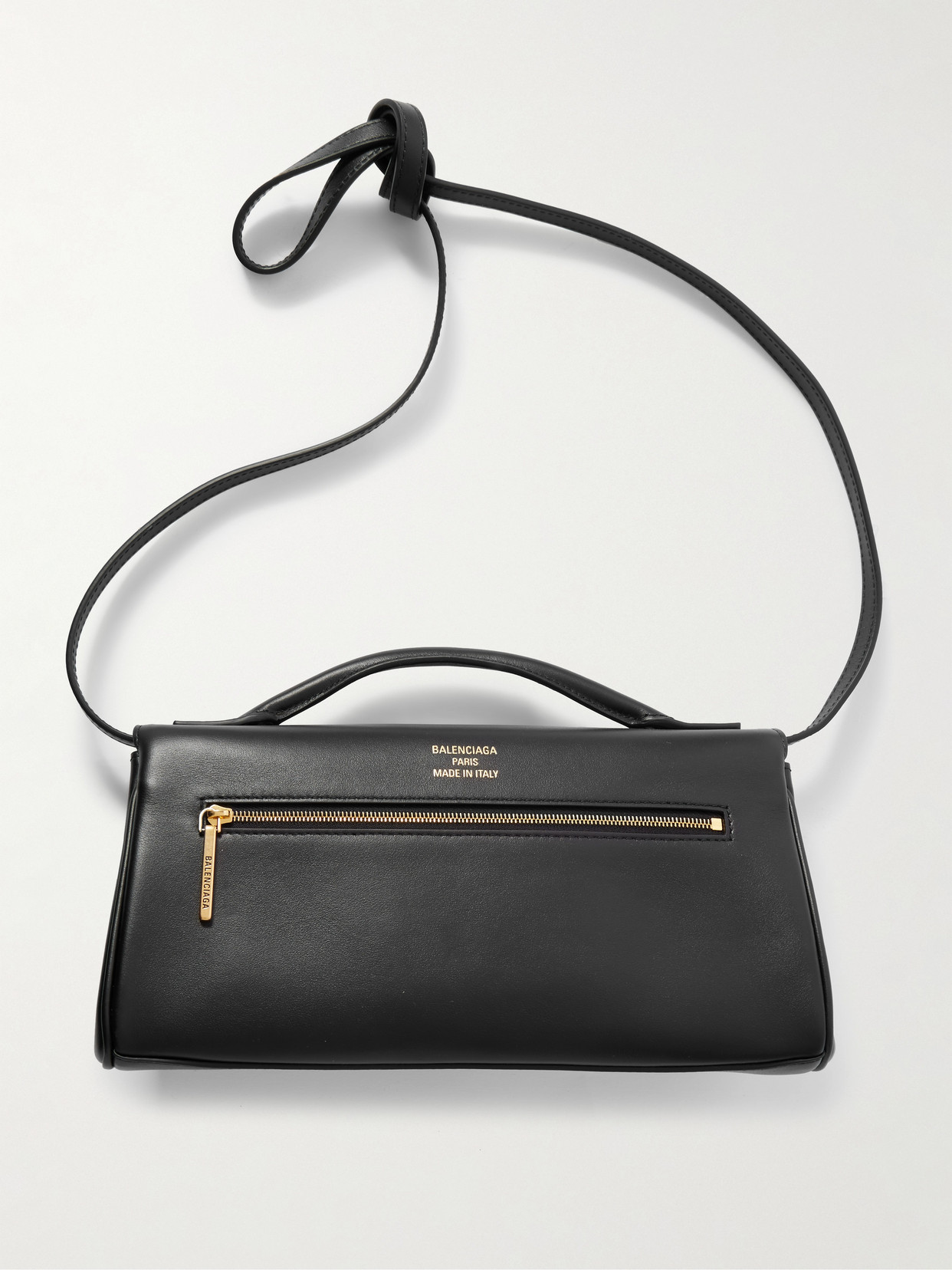 Balenciaga Bel Air Flap Leather Shoulder Bag In Black